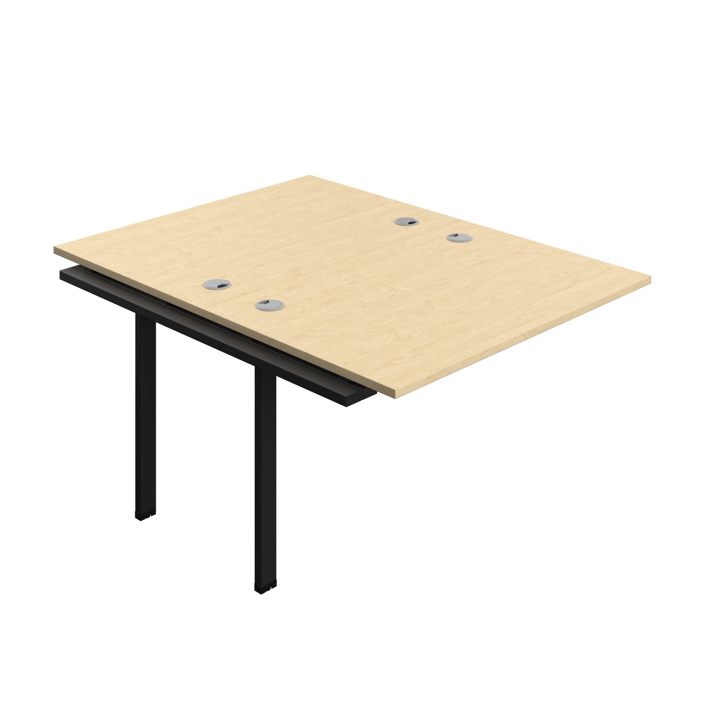 Synergy Bench Extension with Cable Ports: 2 Person (FSC) : 1200 | 800 | Maple/Black