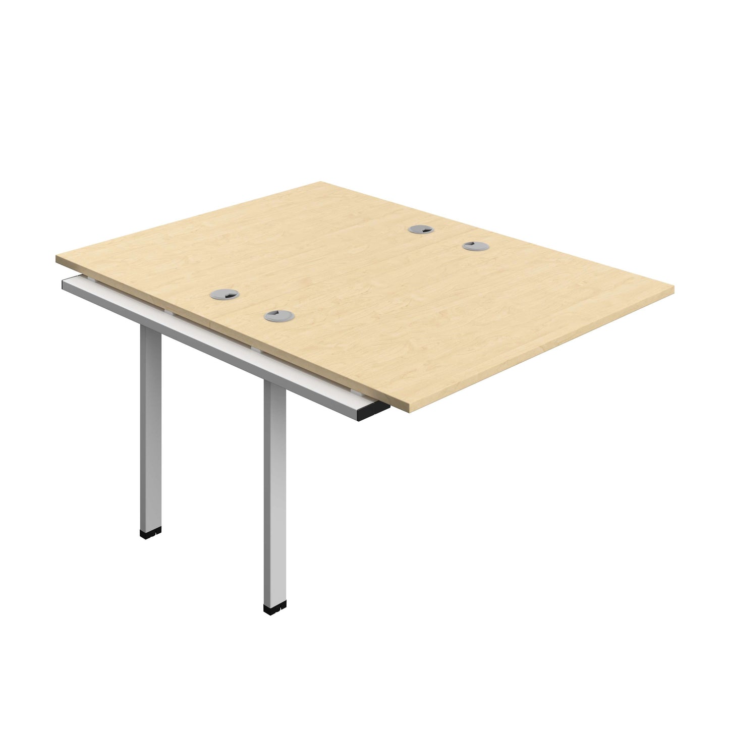 Synergy Bench Extension with Cable Ports: 2 Person (FSC) : 1200 | 800 | Maple/Silver