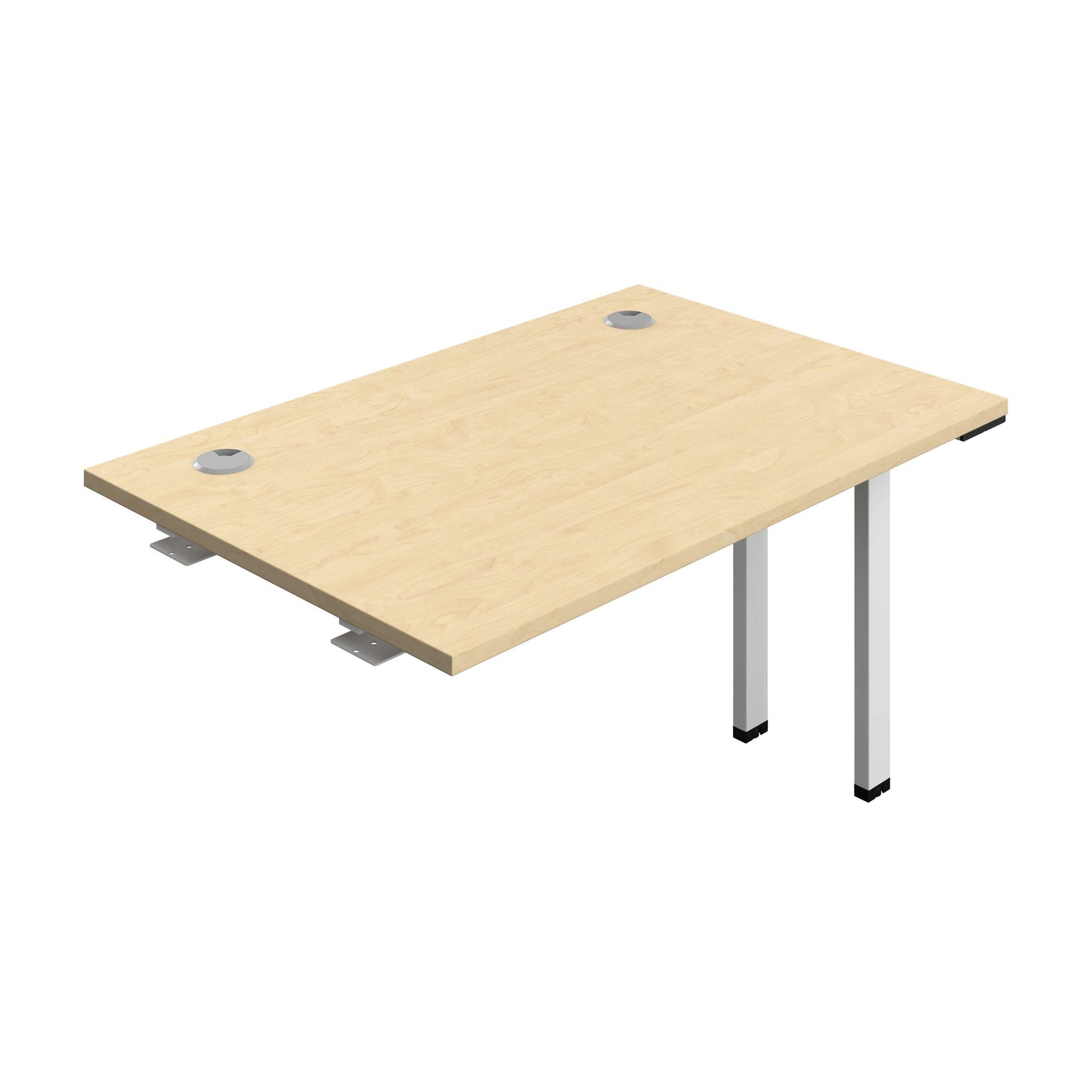 Synergy Bench Extension with Cable Ports: 1 Person (FSC) : 1200 | 800 | Maple/White