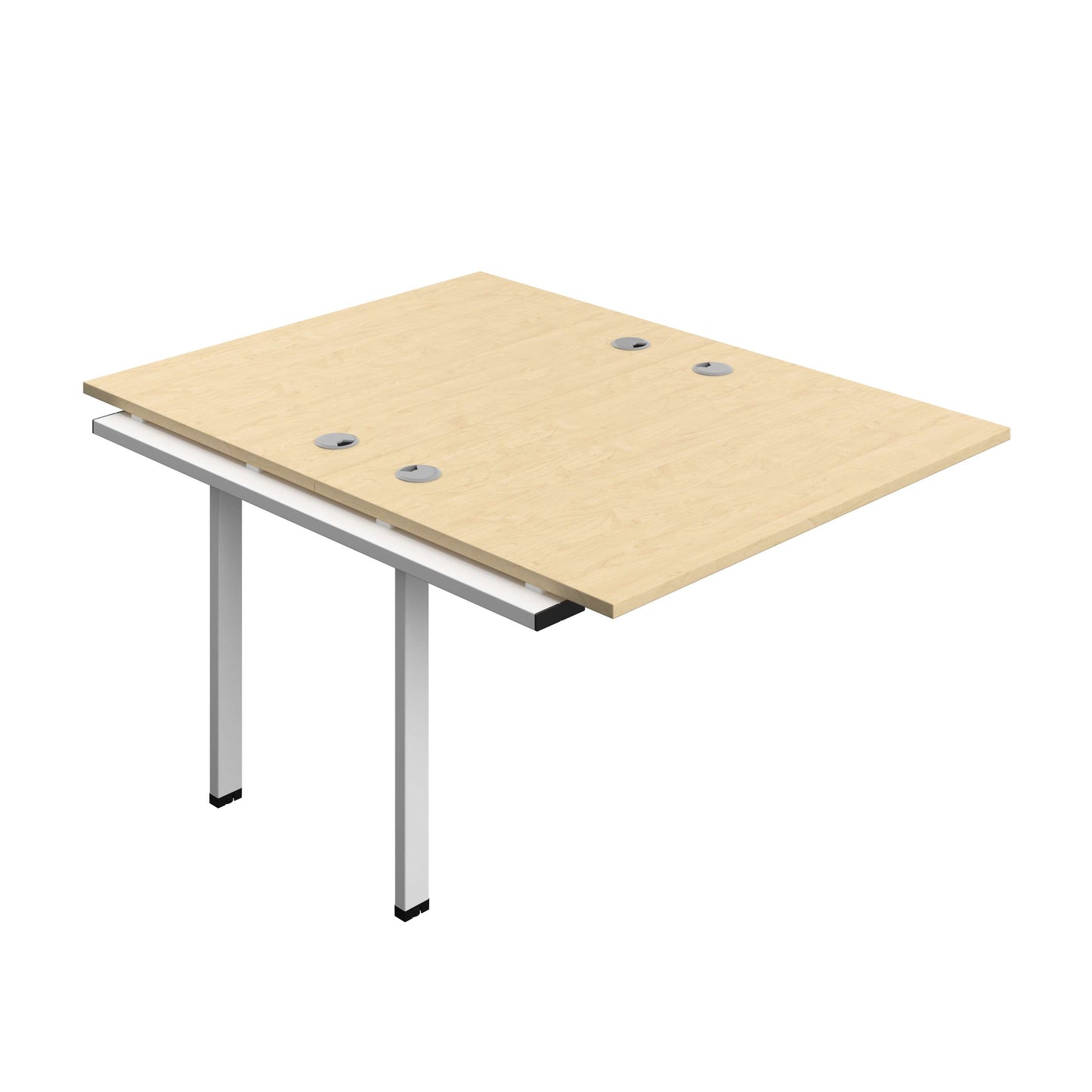 Synergy Bench Extension with Cable Ports: 2 Person (FSC) : 1200 | 800 | Maple/White