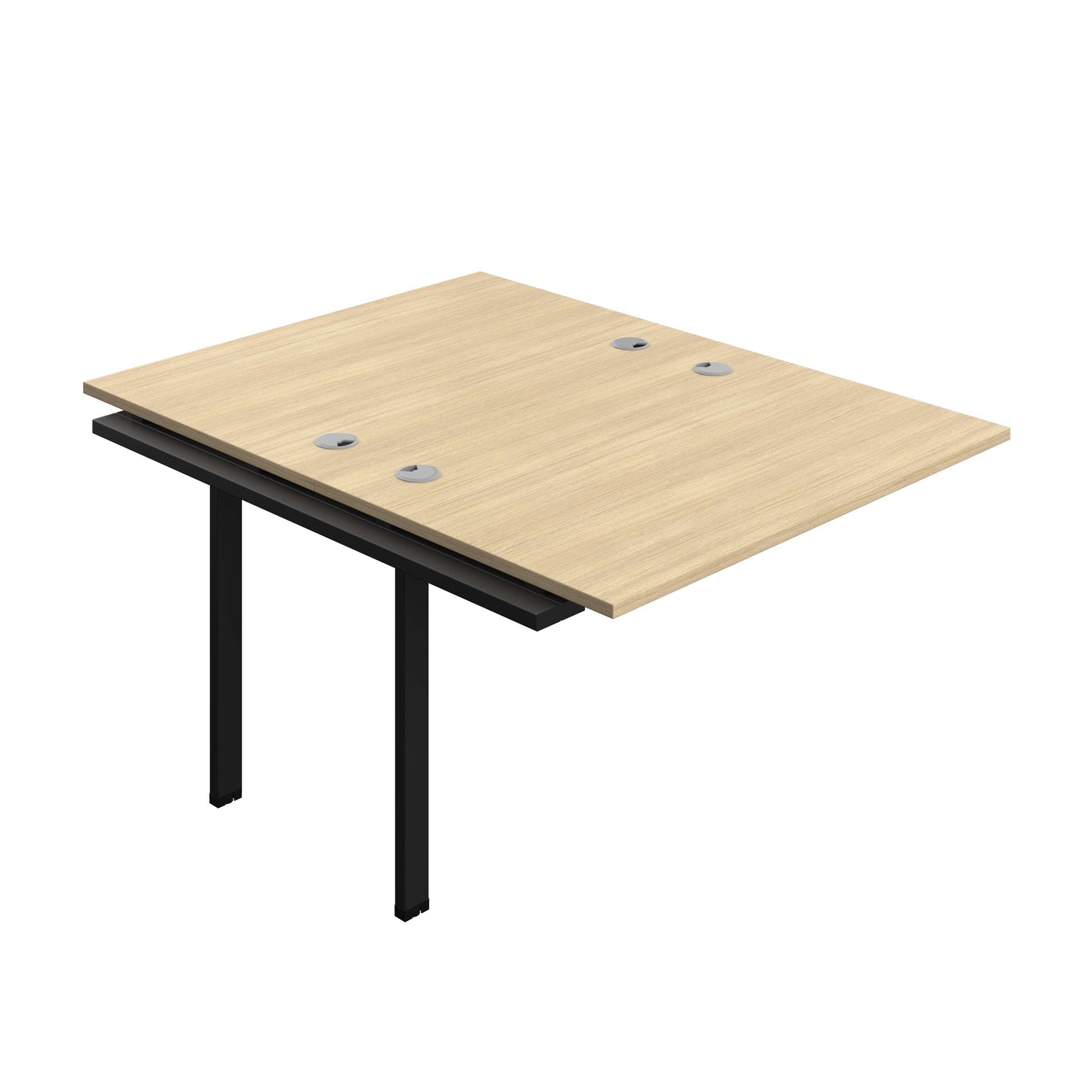 Synergy Bench Extension with Cable Ports: 2 Person (FSC) : 1200 | 800 | Nova Oak/Black