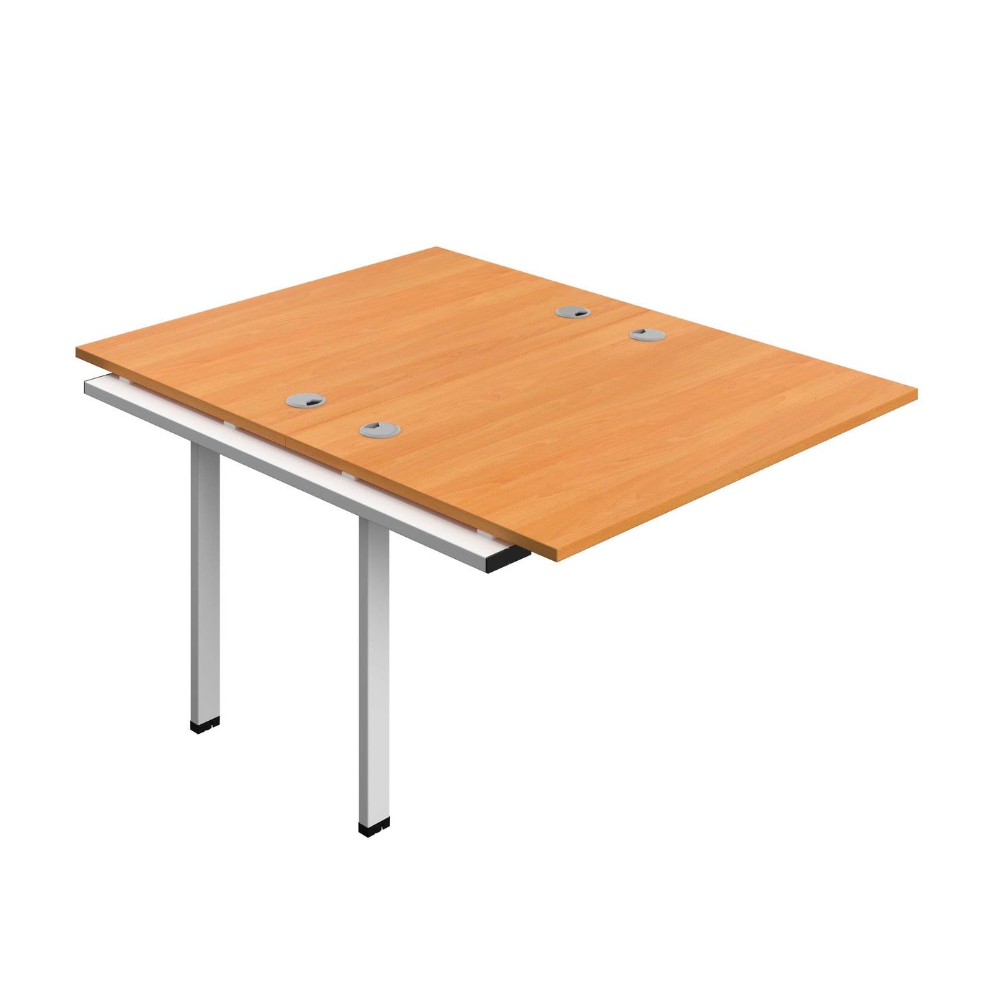 Synergy Bench Extension with Cable Ports: 2 Person (FSC) : 1200 | 800 | Unlimited/White