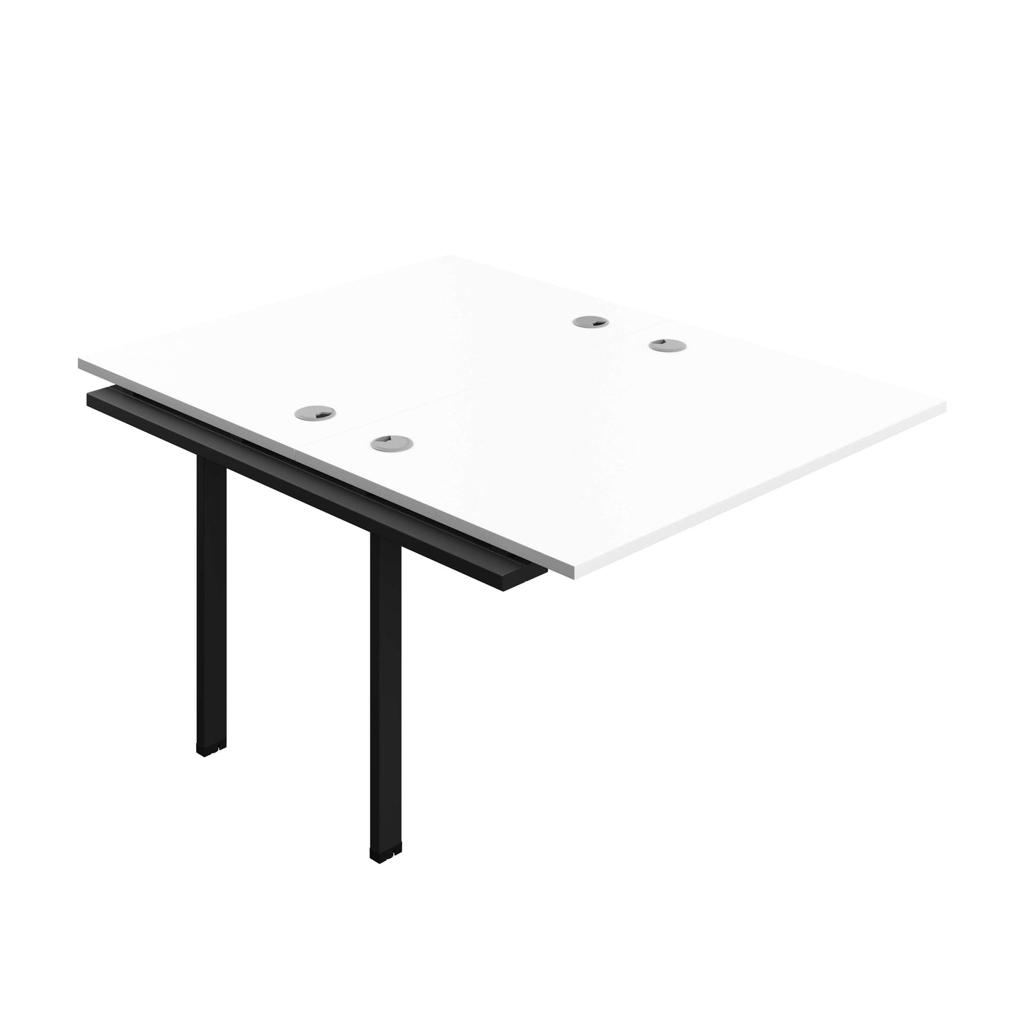 Synergy Bench Extension with Cable Ports: 2 Person (FSC) : 1200 | 800 | White/Black