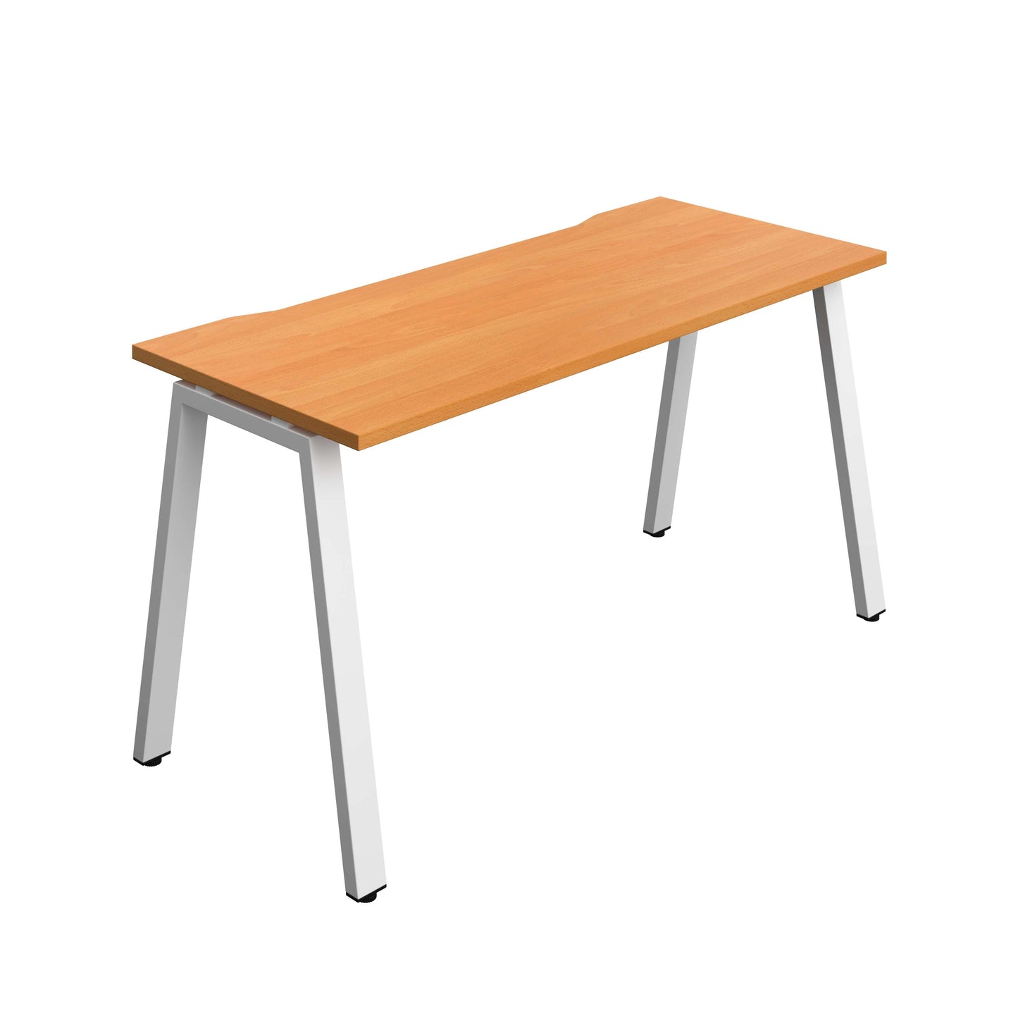 Synergy Bench with Cut Out: 1 Person (FSC) : A-Frame Leg : 1400 | 600 | Beech/White