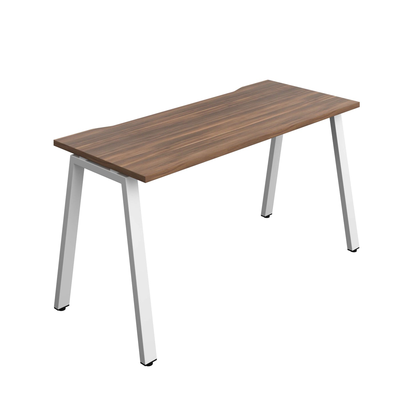 Synergy Bench with Cut Out: 1 Person (FSC) : A-Frame Leg : 1400 | 600 | Dark Walnut/White