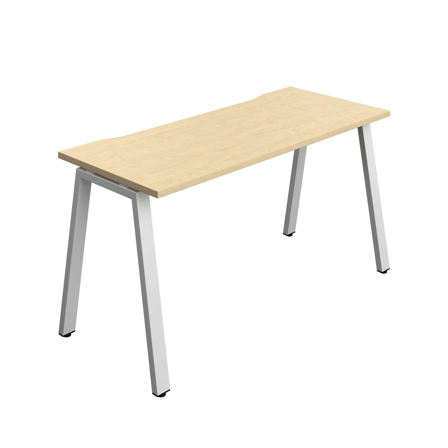 Synergy Bench with Cut Out: 1 Person (FSC) : A-Frame Leg : 1400 | 600 | Maple/Silver