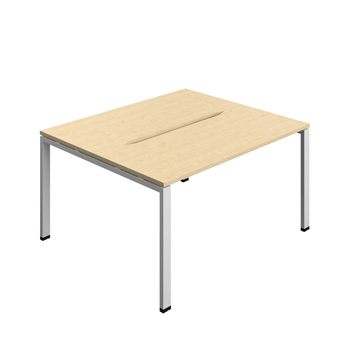 Synergy Bench with Cut Out: 2 Person (FSC) : Goal Post Leg : 1400 | 600 | Maple/Silver