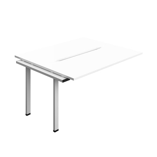 Synergy Bench Extension with Cut Out: 2 Person (FSC) : 1400 | 600 | White/Silver