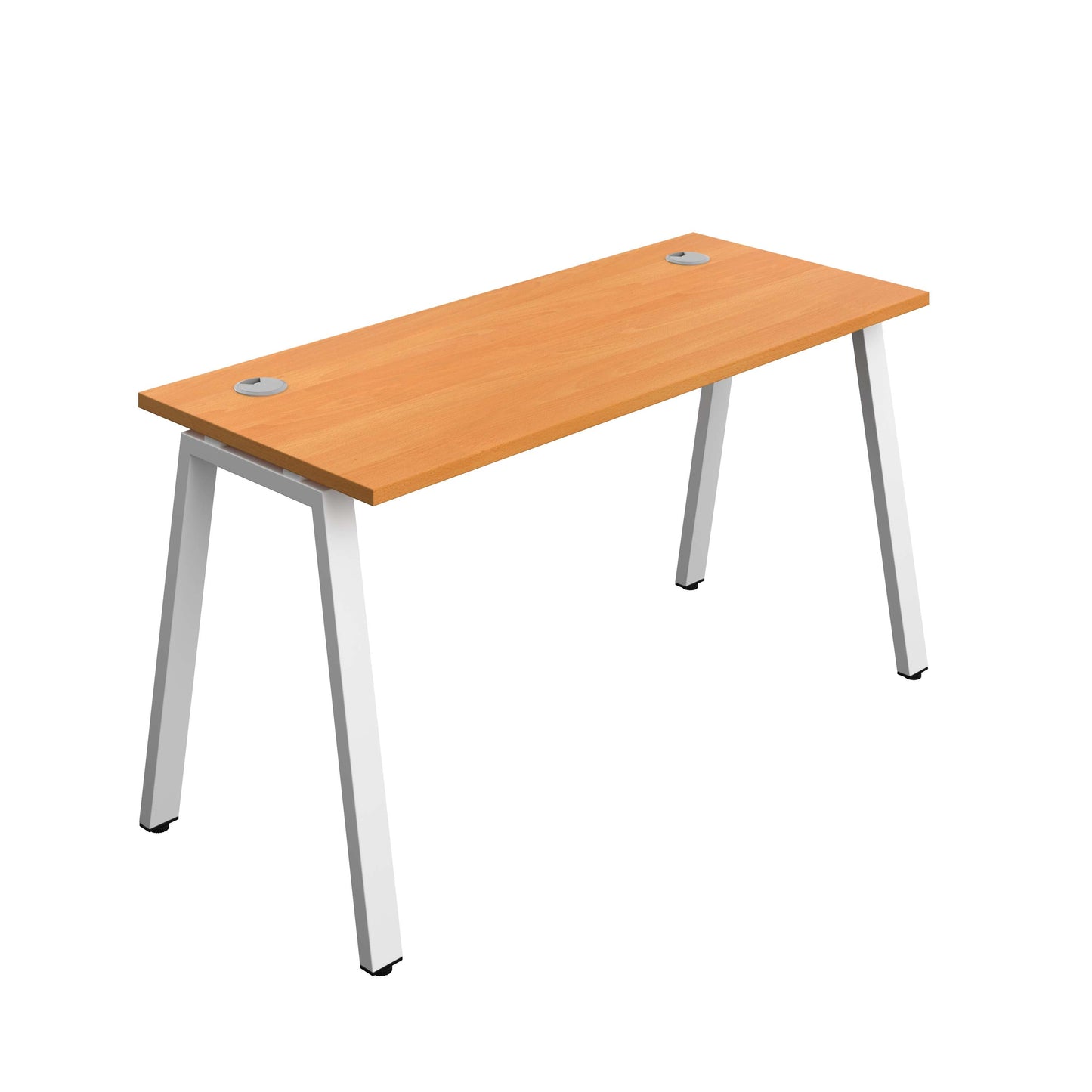 Synergy Bench with Cable Ports: 1 Person (FSC) : A-Frame Leg : 1400 | 600 | Beech/White