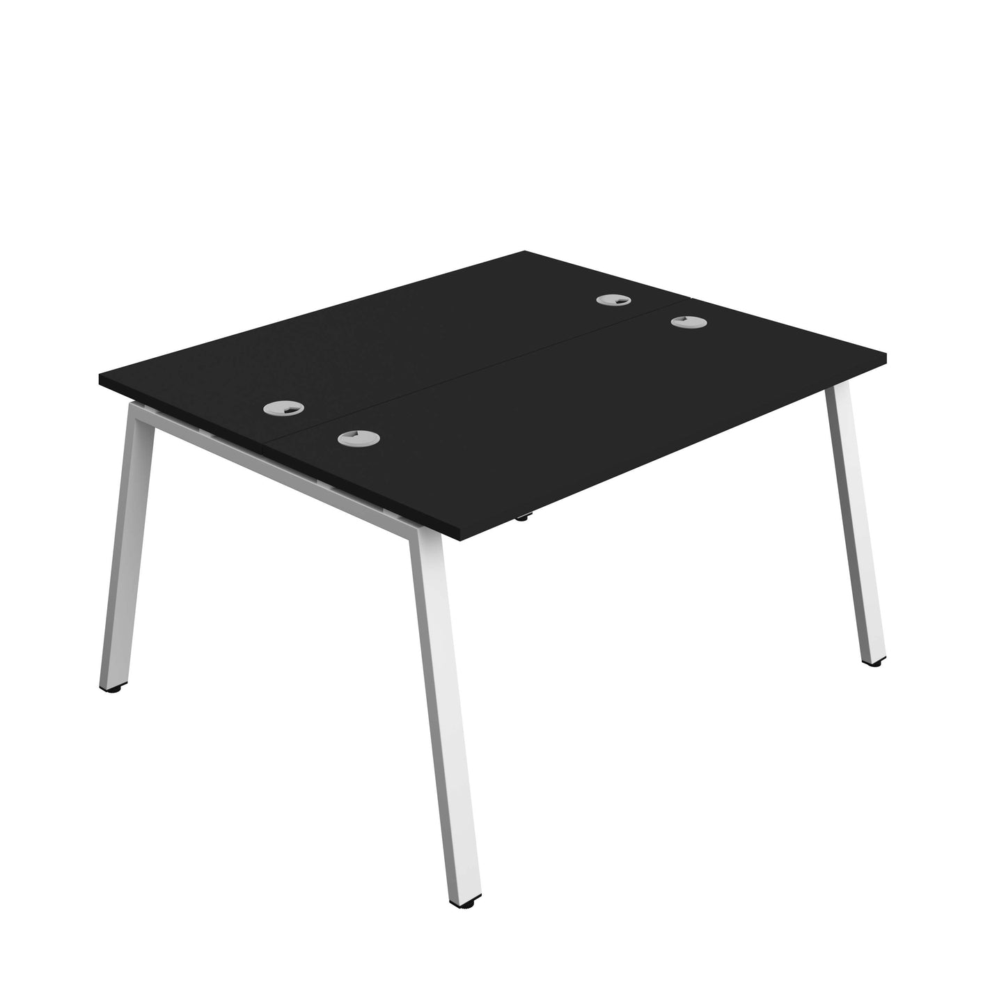 Synergy Bench with Cable Ports: 2 Person (FSC) : A-Frame Leg : 1400 | 600 | Black/White