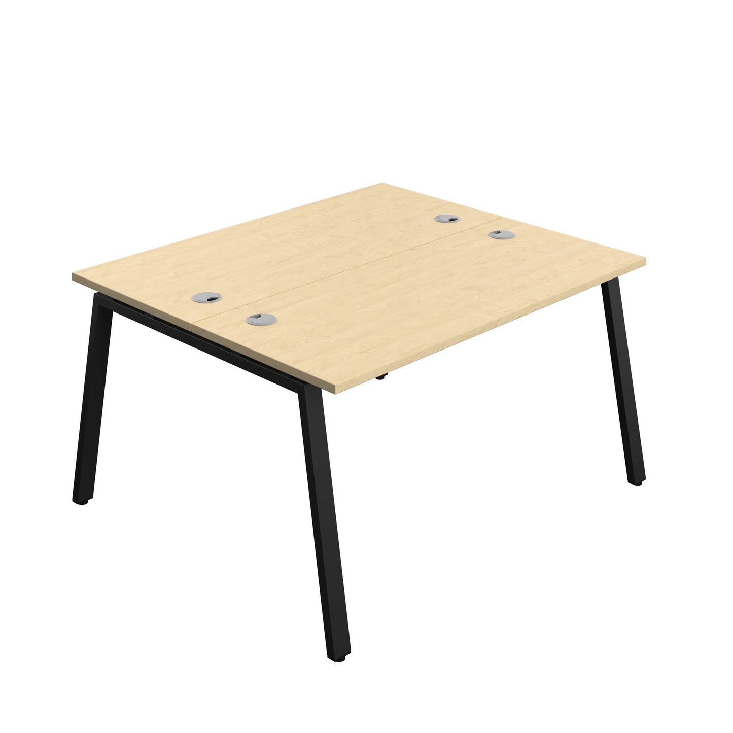 Synergy Bench with Cable Ports: 2 Person (FSC) : A-Frame Leg : 1400 | 600 | Maple/Black