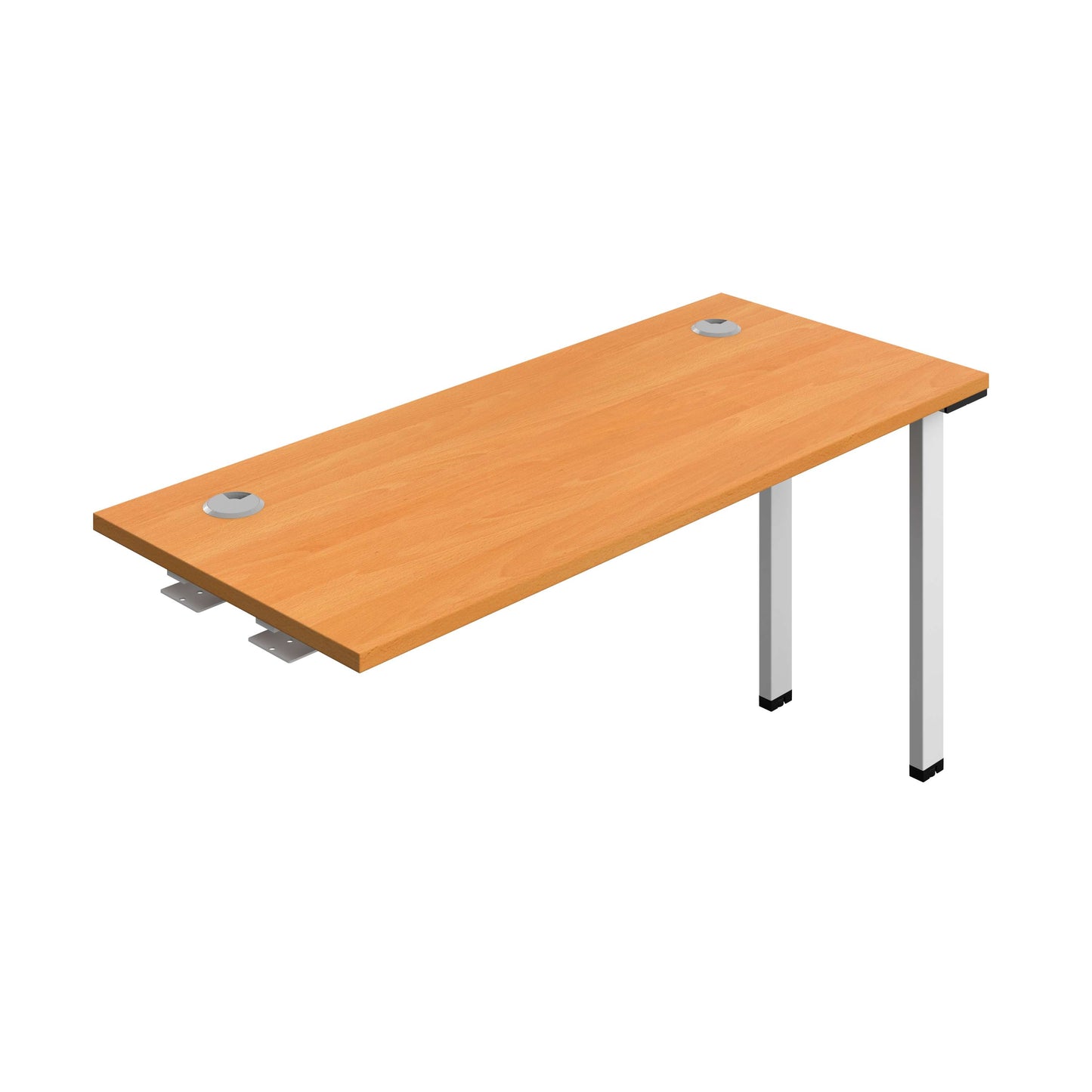 Synergy Bench Extension with Cable Ports: 1 Person (FSC) : 1400 | 600 | Beech/White