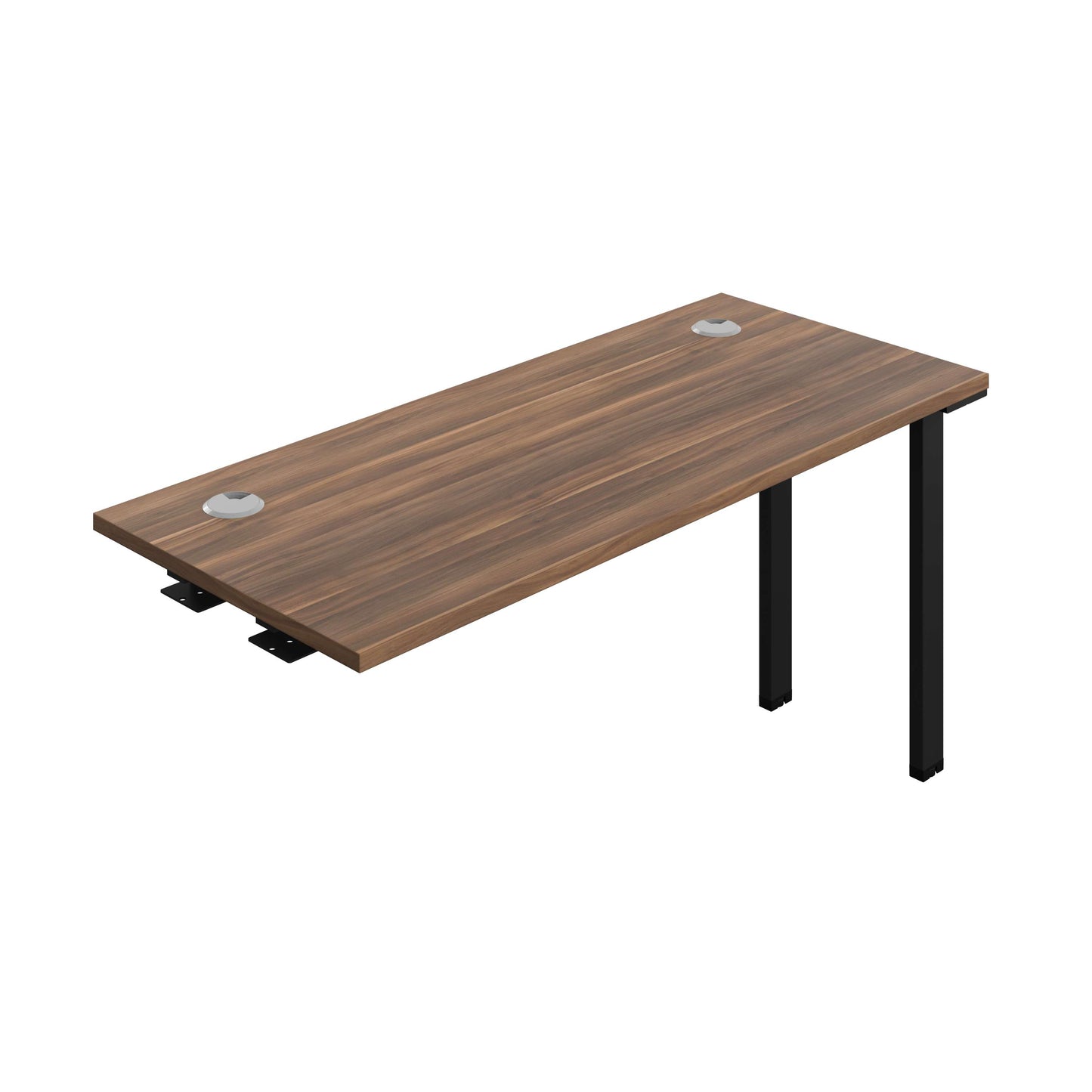 Synergy Bench Extension with Cable Ports: 1 Person (FSC) : 1400 | 600 | Dark Walnut/Black