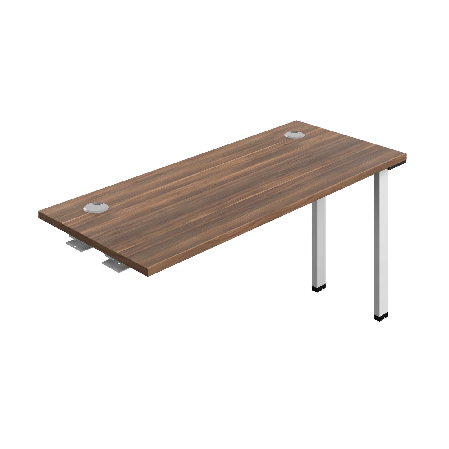 Synergy Bench Extension with Cable Ports: 1 Person (FSC) : 1400 | 600 | Dark Walnut/White
