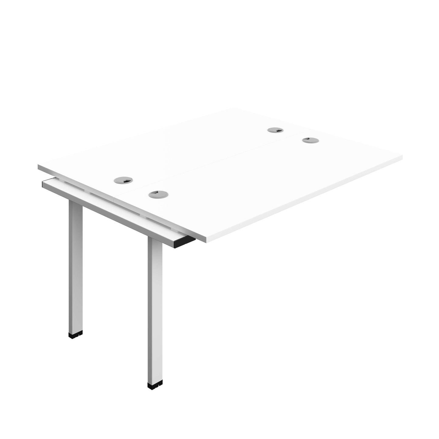 Synergy Bench Extension with Cable Ports: 2 Person (FSC) : 1400 | 600 | White/White