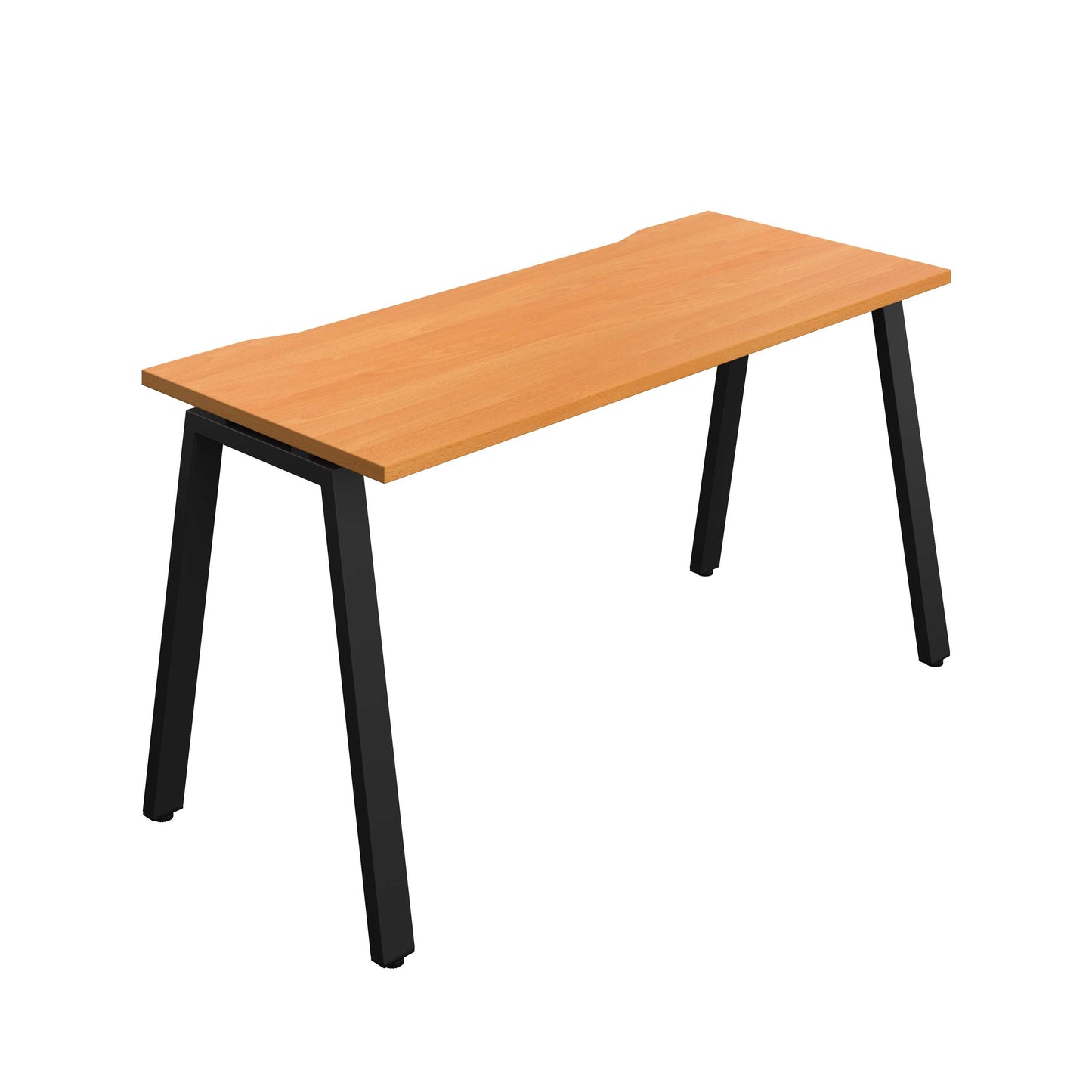 Synergy Bench with Cut Out: 1 Person (FSC) : A-Frame Leg : 1400 | 700 | Beech/Black
