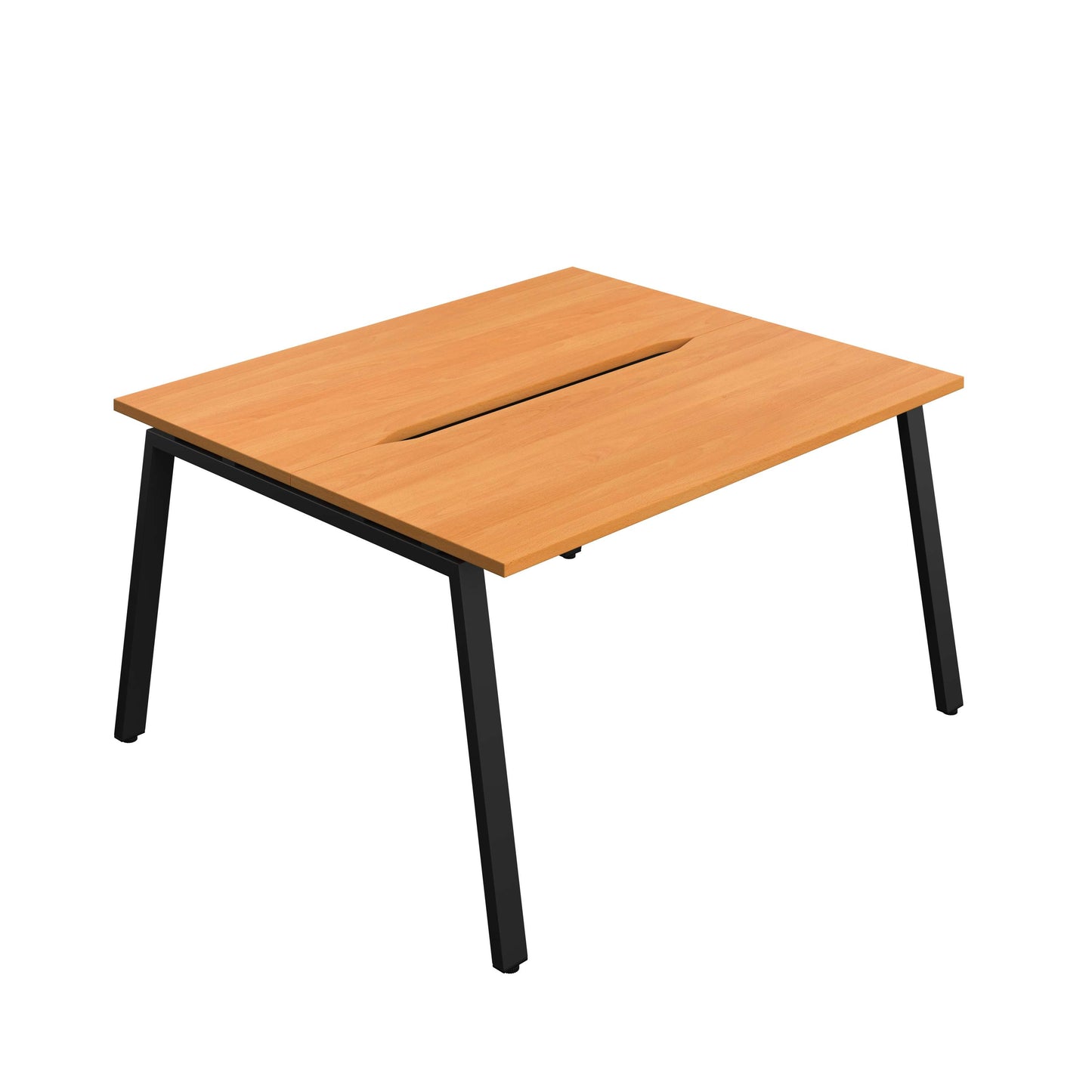 Synergy Bench with Cut Out: 2 Person (FSC) : A-Frame Leg : 1400 | 700 | Beech/Black