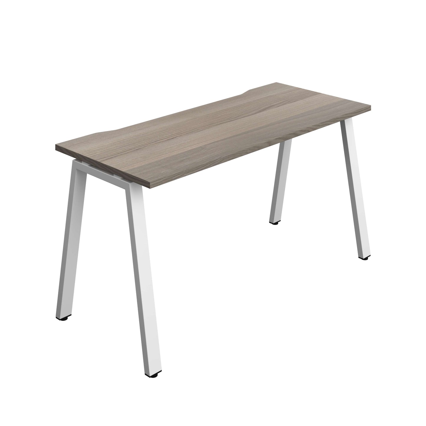 Synergy Bench with Cut Out: 1 Person (FSC) : A-Frame Leg : 1400 | 700 | Grey Oak/White