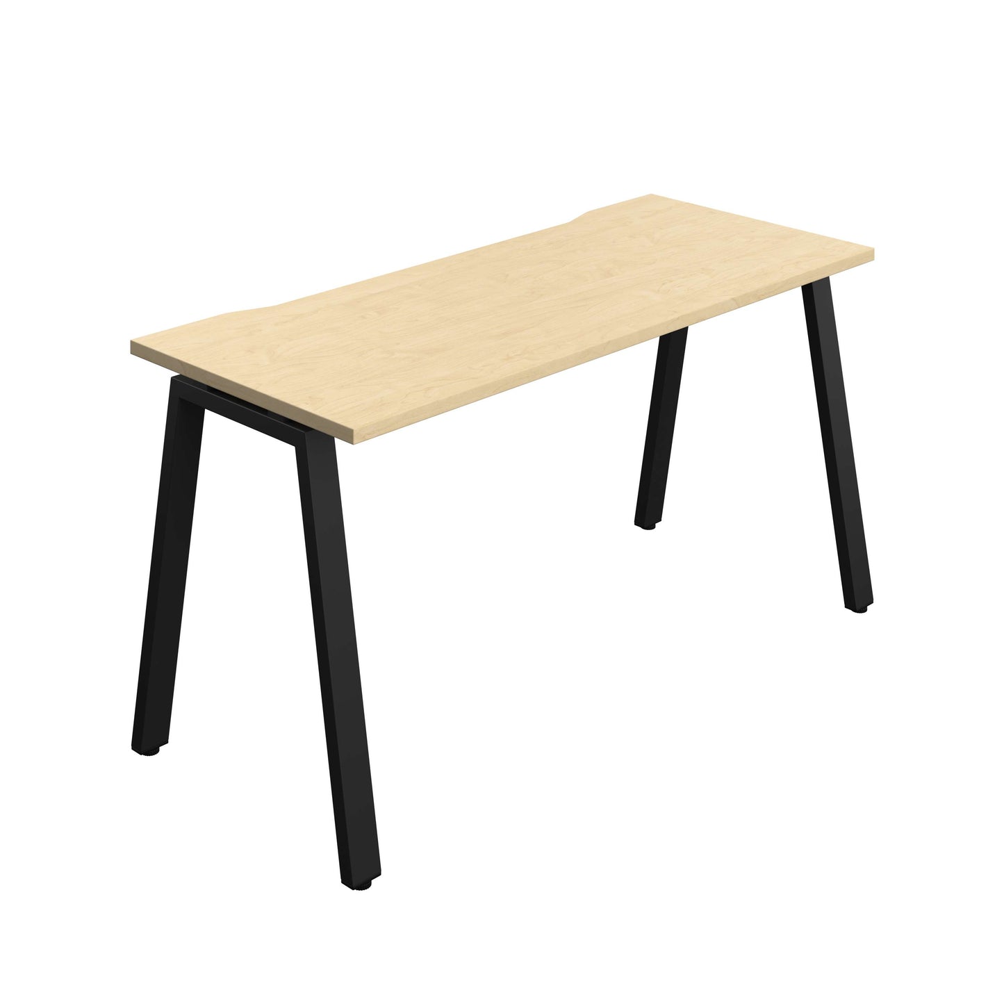Synergy Bench with Cut Out: 1 Person (FSC) : A-Frame Leg : 1400 | 700 | Maple/Black