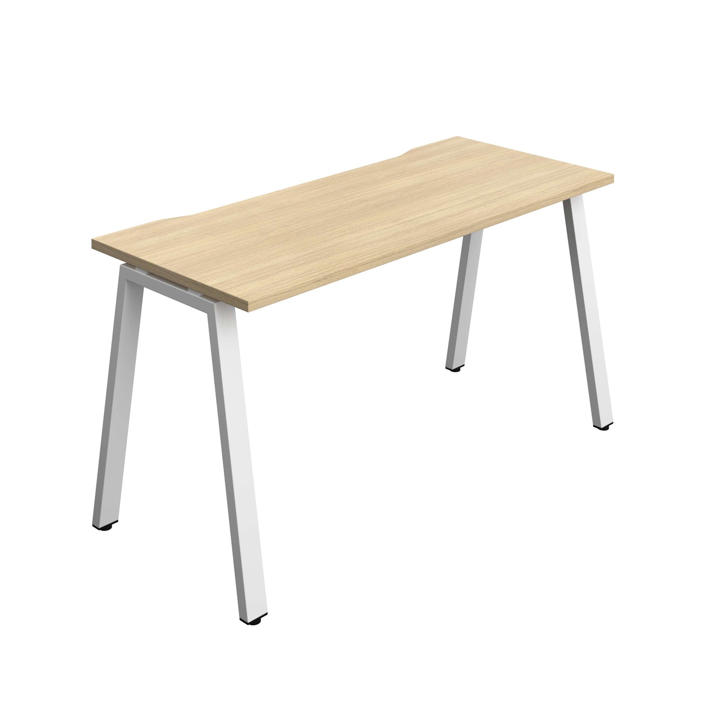Synergy Bench with Cut Out: 1 Person (FSC) : A-Frame Leg : 1400 | 700 | Nova Oak/White