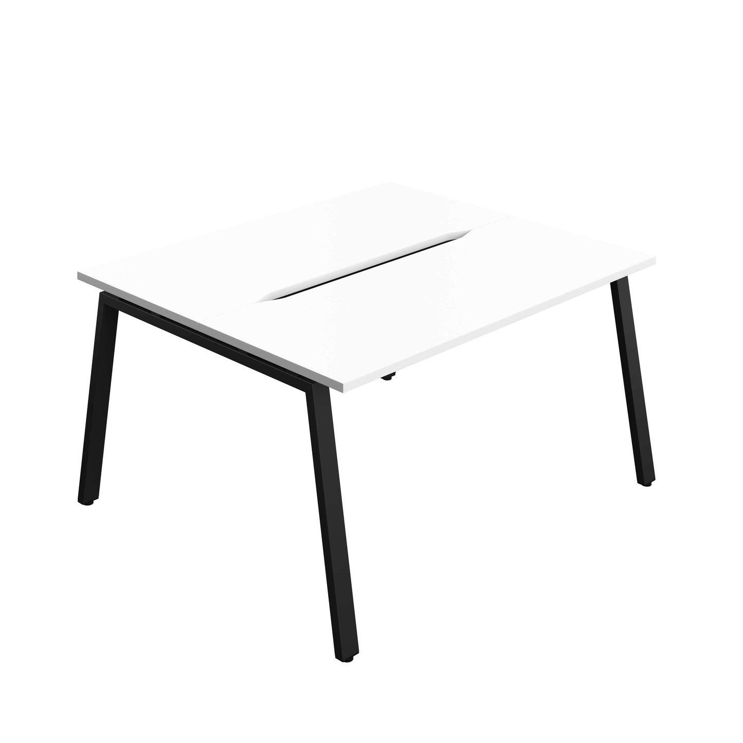 Synergy Bench with Cut Out: 2 Person (FSC) : A-Frame Leg : 1400 | 700 | White/Black