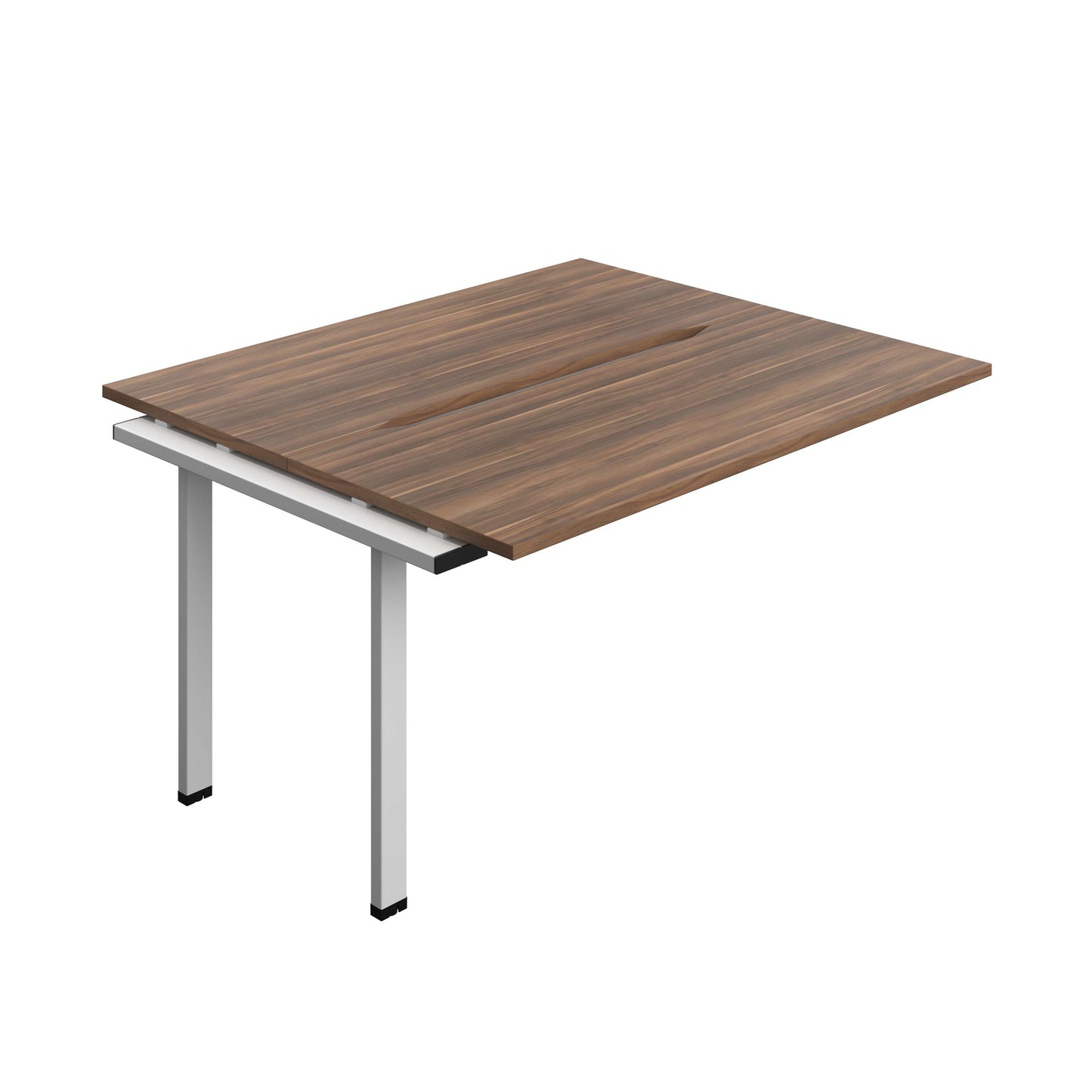 Synergy Bench Extension with Cut Out: 2 Person (FSC) : 1400 | 700 | Dark Walnut/Silver