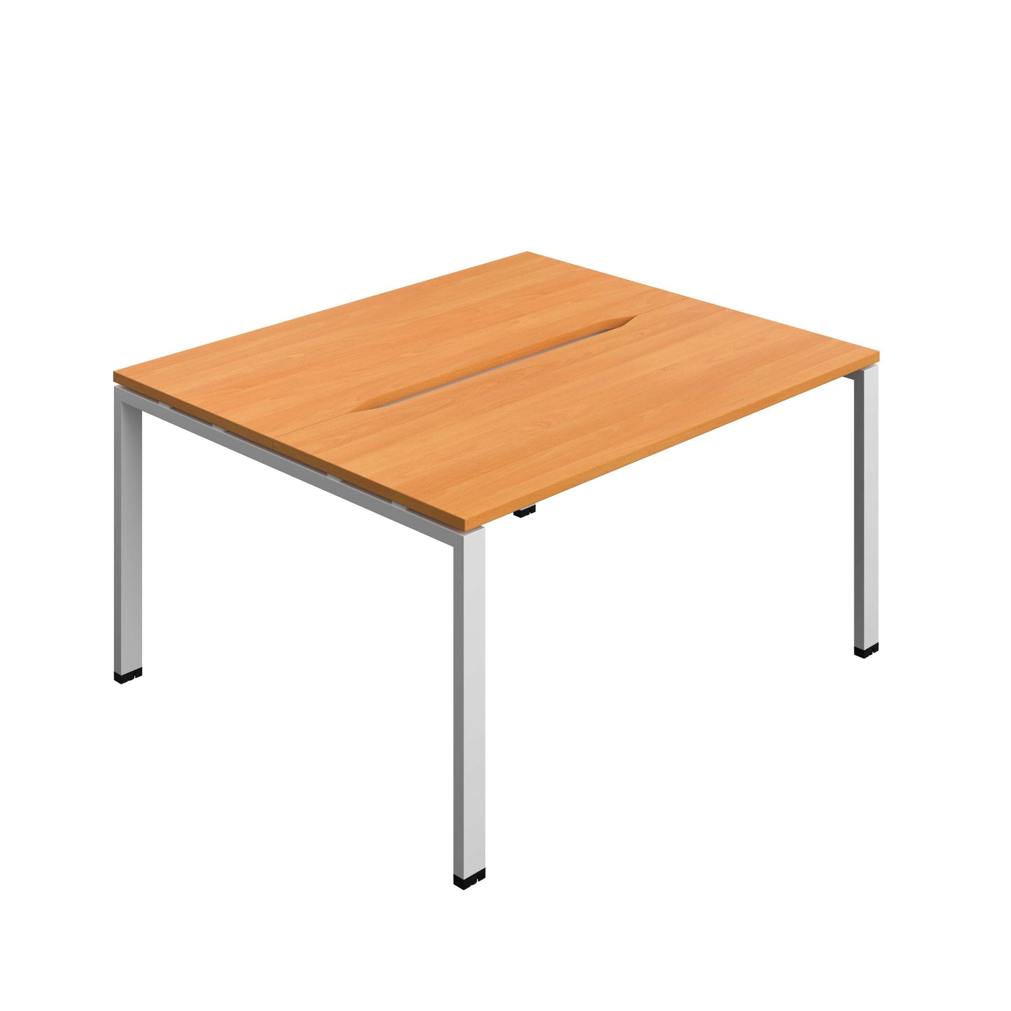 Synergy Bench with Cut Out: 2 Person (FSC) : Goal Post Leg : 1400 | 700 | Beech/Silver