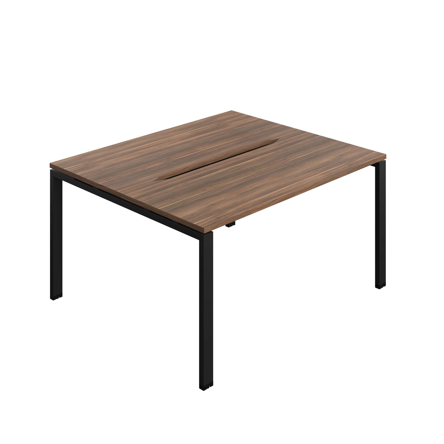 Synergy Bench with Cut Out: 2 Person (FSC) : Goal Post Leg : 1400 | 700 | Dark Walnut/Black