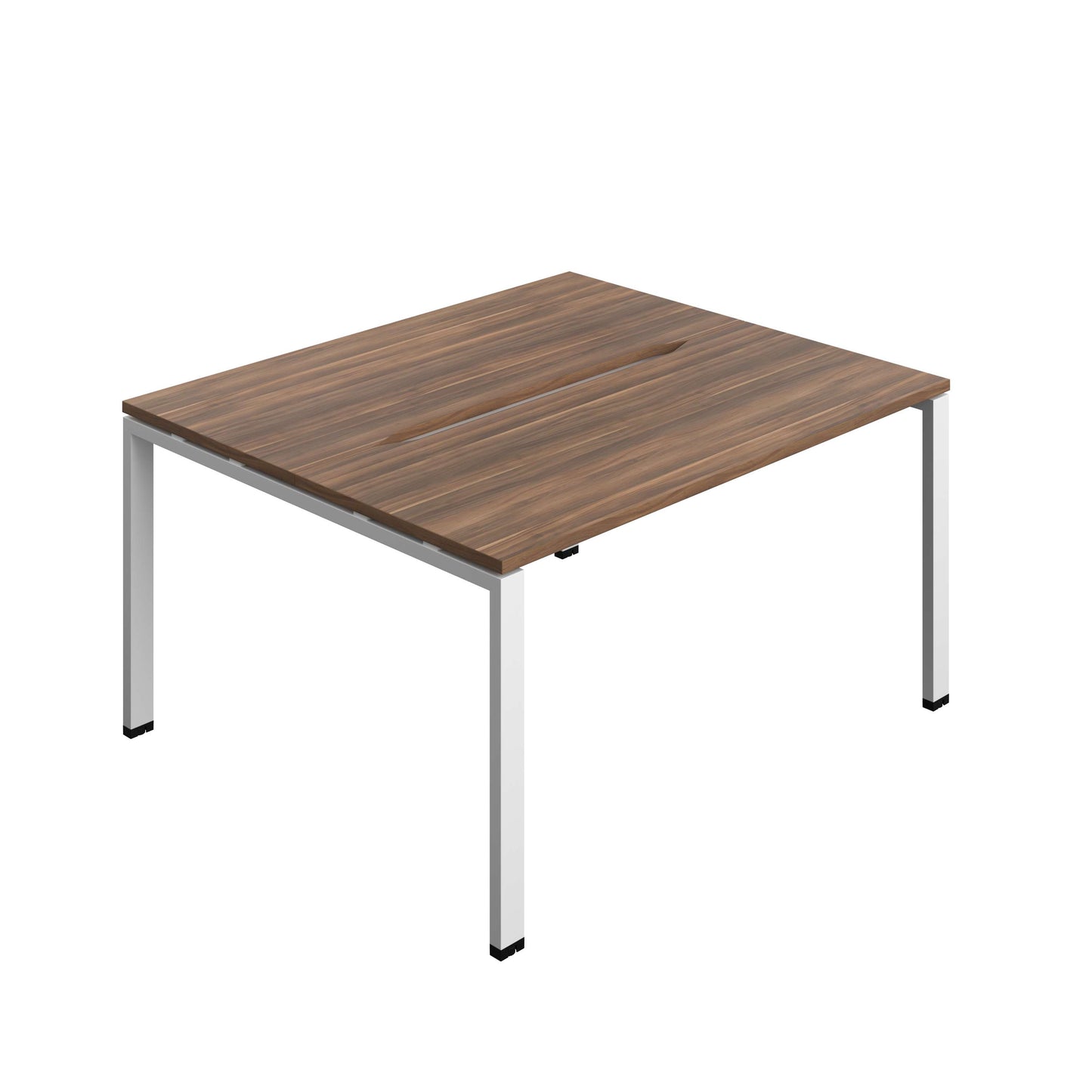 Synergy Bench with Cut Out: 2 Person (FSC) : Goal Post Leg : 1400 | 700 | Dark Walnut/White