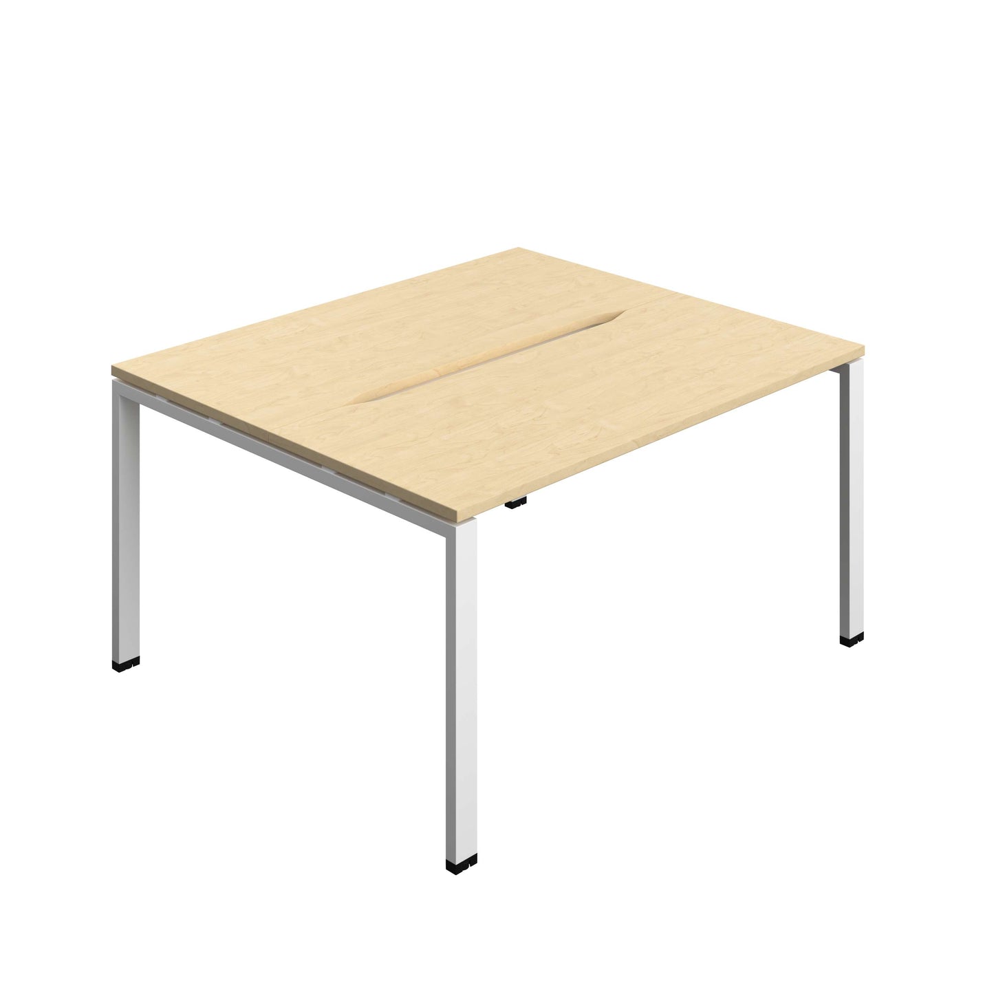Synergy Bench with Cut Out: 2 Person (FSC) : Goal Post Leg : 1400 | 700 | Maple/White