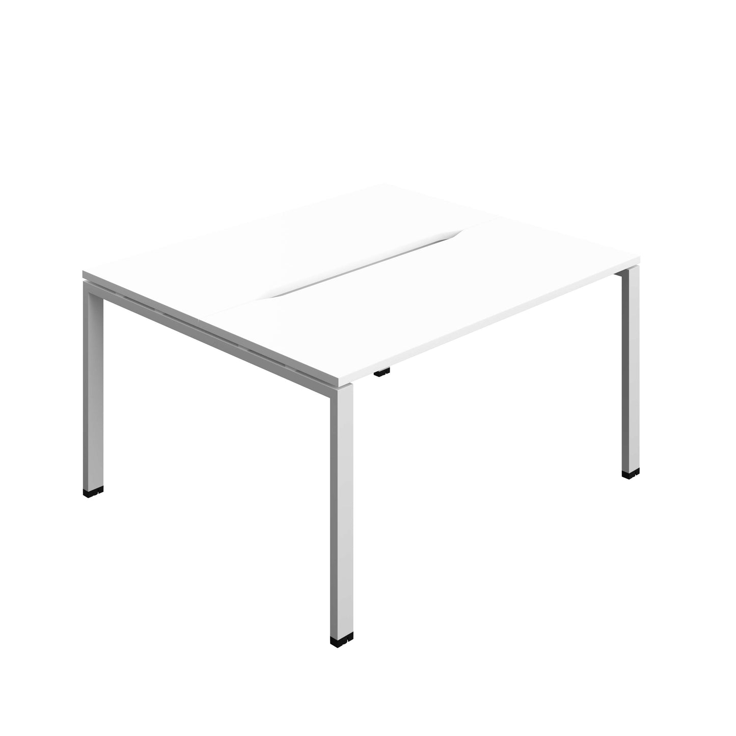 Synergy Bench with Cut Out: 2 Person (FSC) : Goal Post Leg : 1400 | 700 | White/Silver