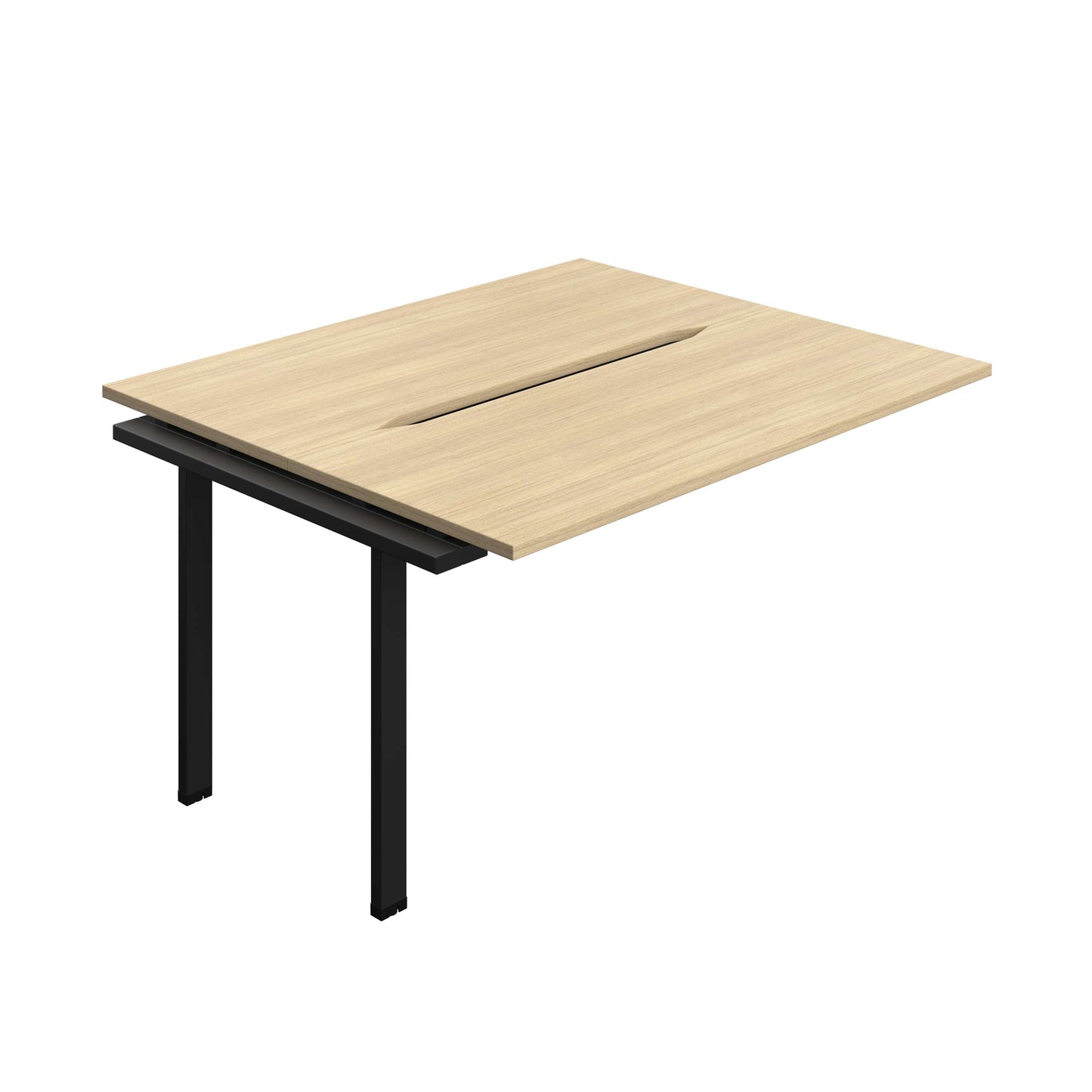 Synergy Bench Extension with Cut Out: 2 Person (FSC) : 1400 | 700 | Nova Oak/Black