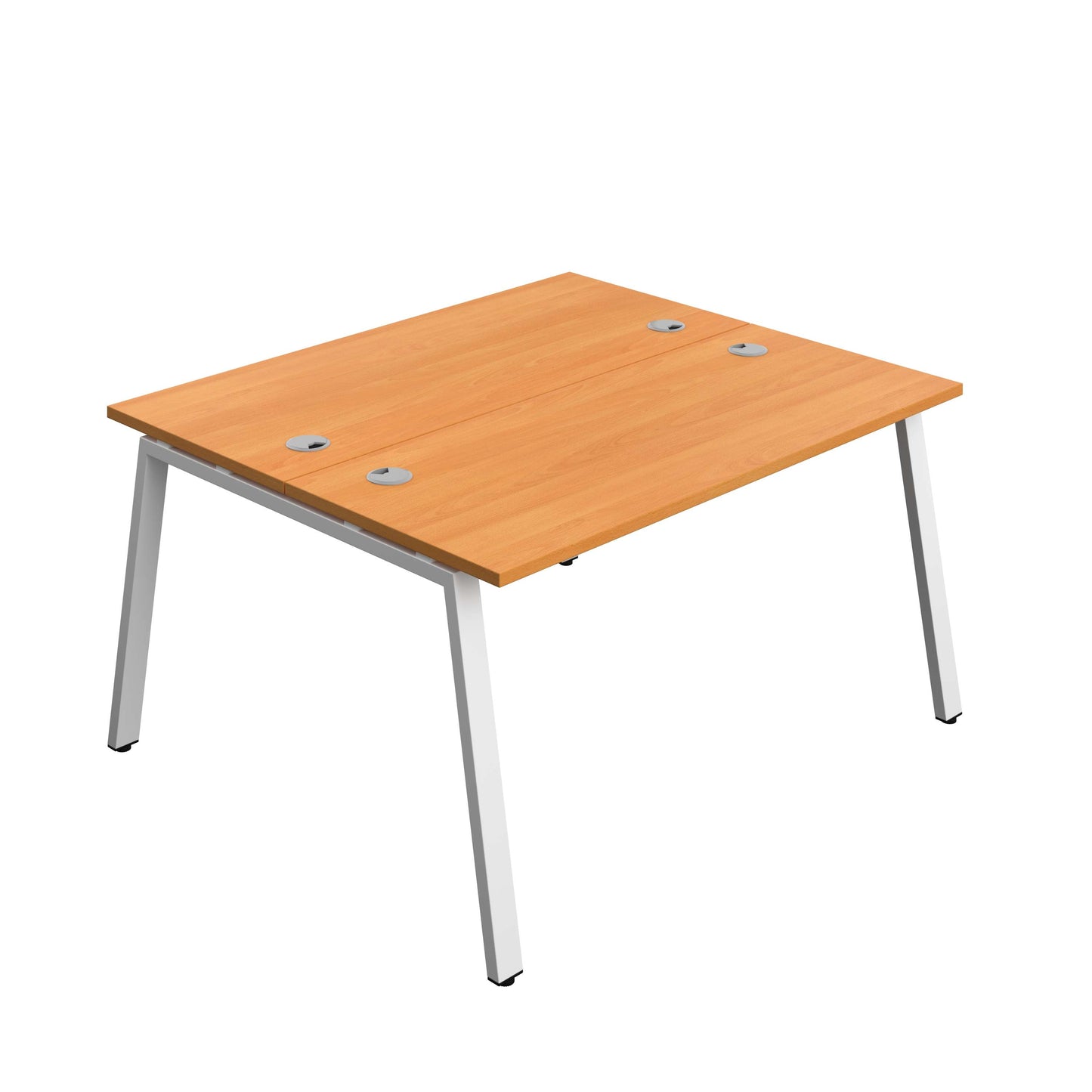 Synergy Bench with Cable Ports: 2 Person (FSC) : A-Frame Leg : 1400 | 700 | Beech/White