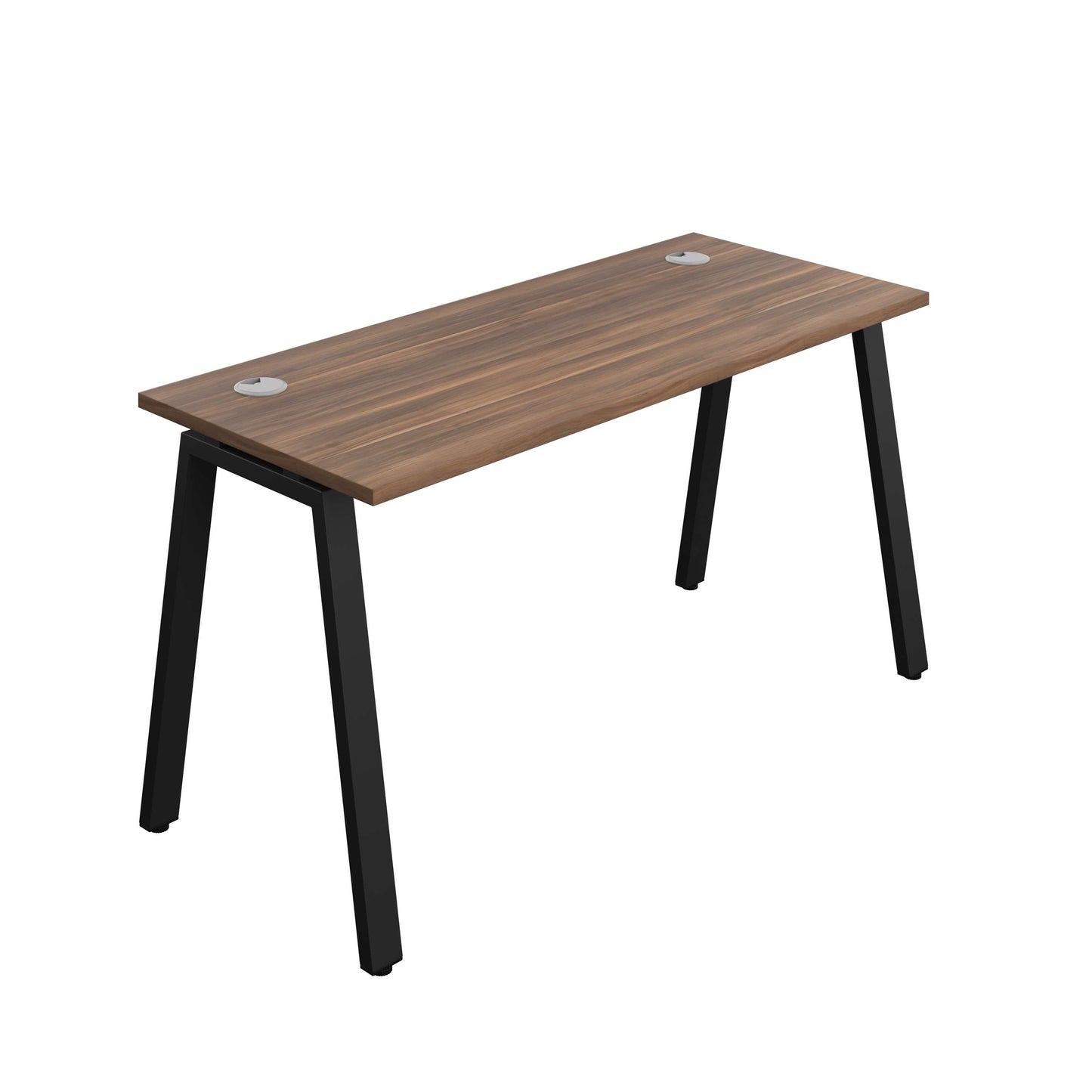 Synergy Bench with Cable Ports: 1 Person (FSC) : A-Frame Leg : 1400 | 700 | Dark Walnut/Black