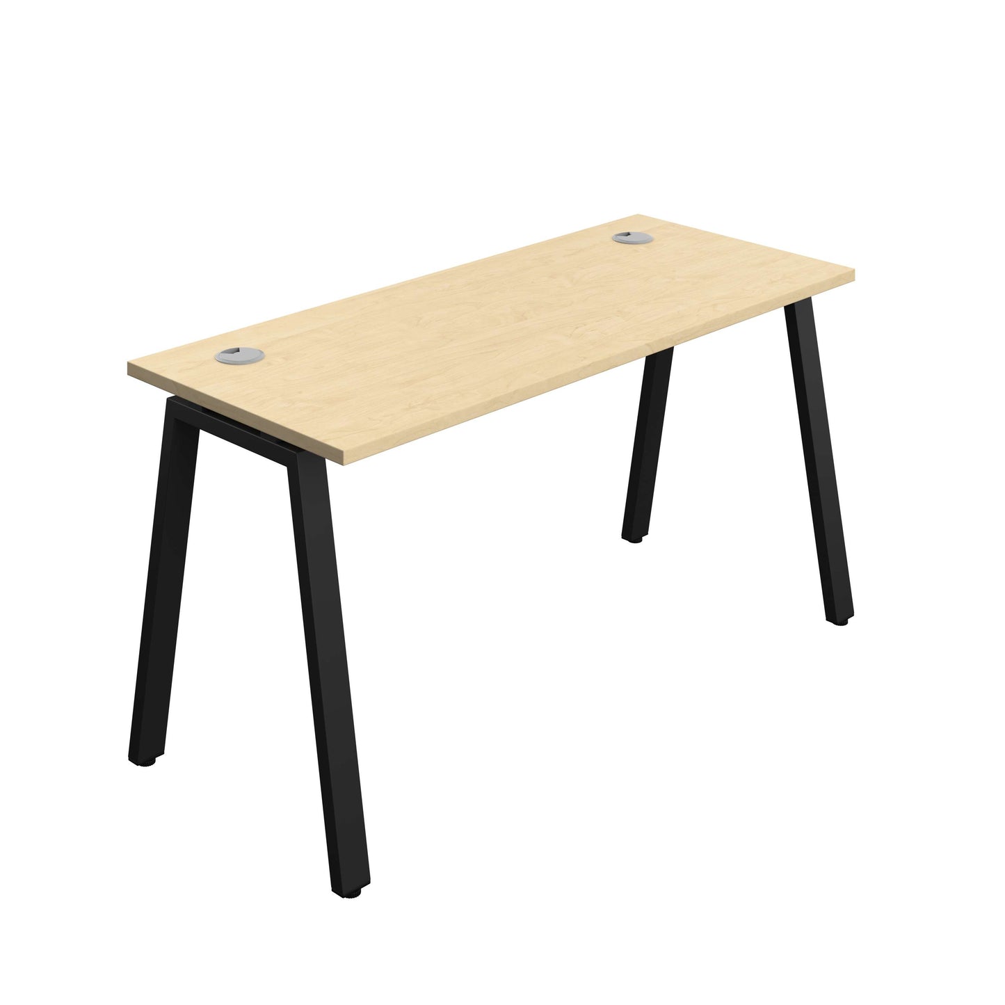Synergy Bench with Cable Ports: 1 Person (FSC) : A-Frame Leg : 1400 | 700 | Maple/Black