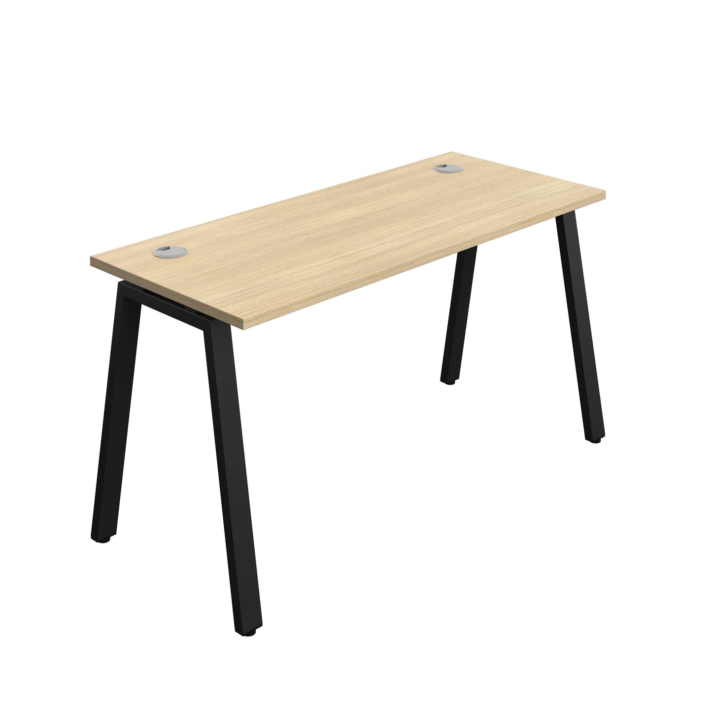 Synergy Bench with Cable Ports: 1 Person (FSC) : A-Frame Leg : 1400 | 700 | Nova Oak/Black