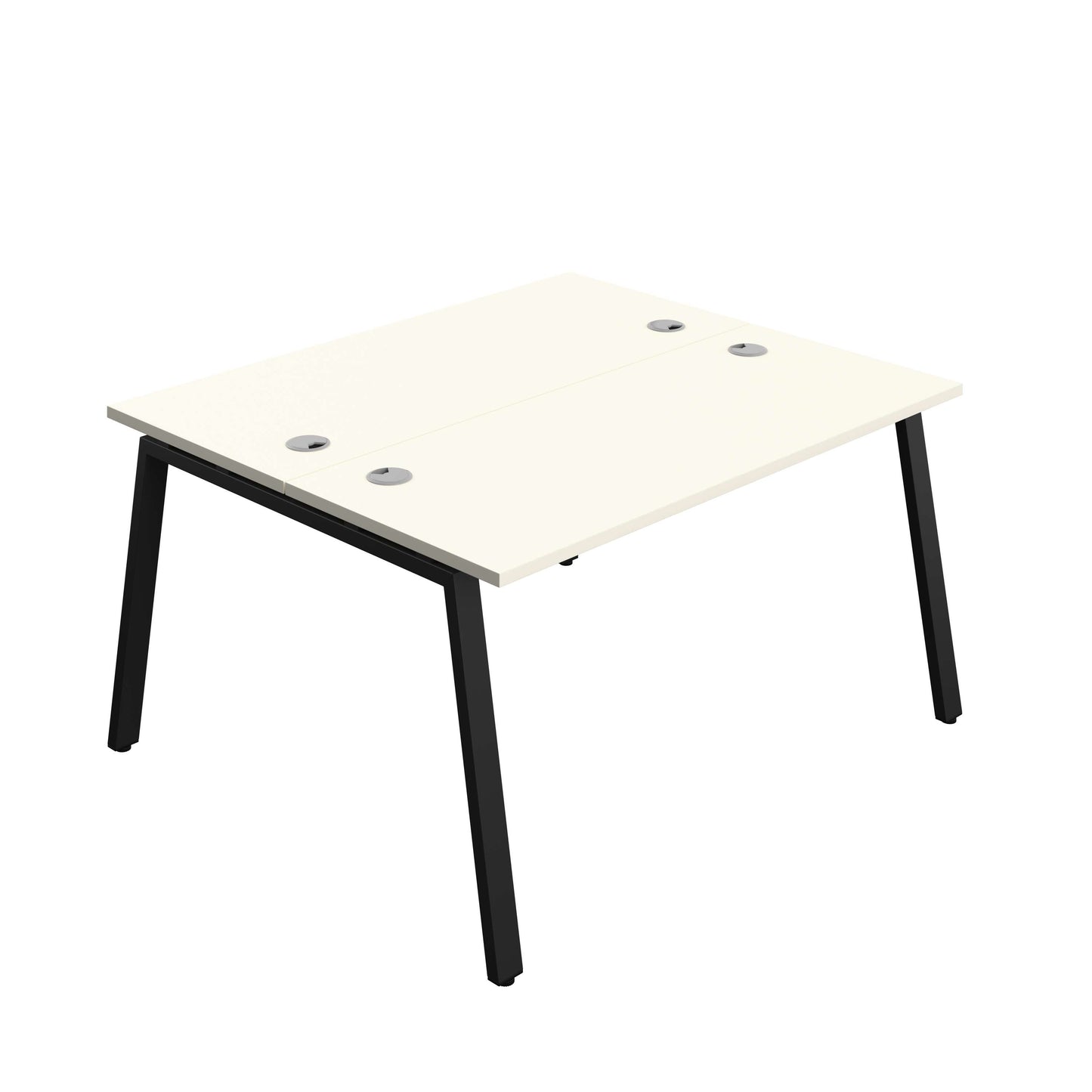 Synergy Bench with Cable Ports: 2 Person (FSC) : A-Frame Leg : 1400 | 700 | White/Black