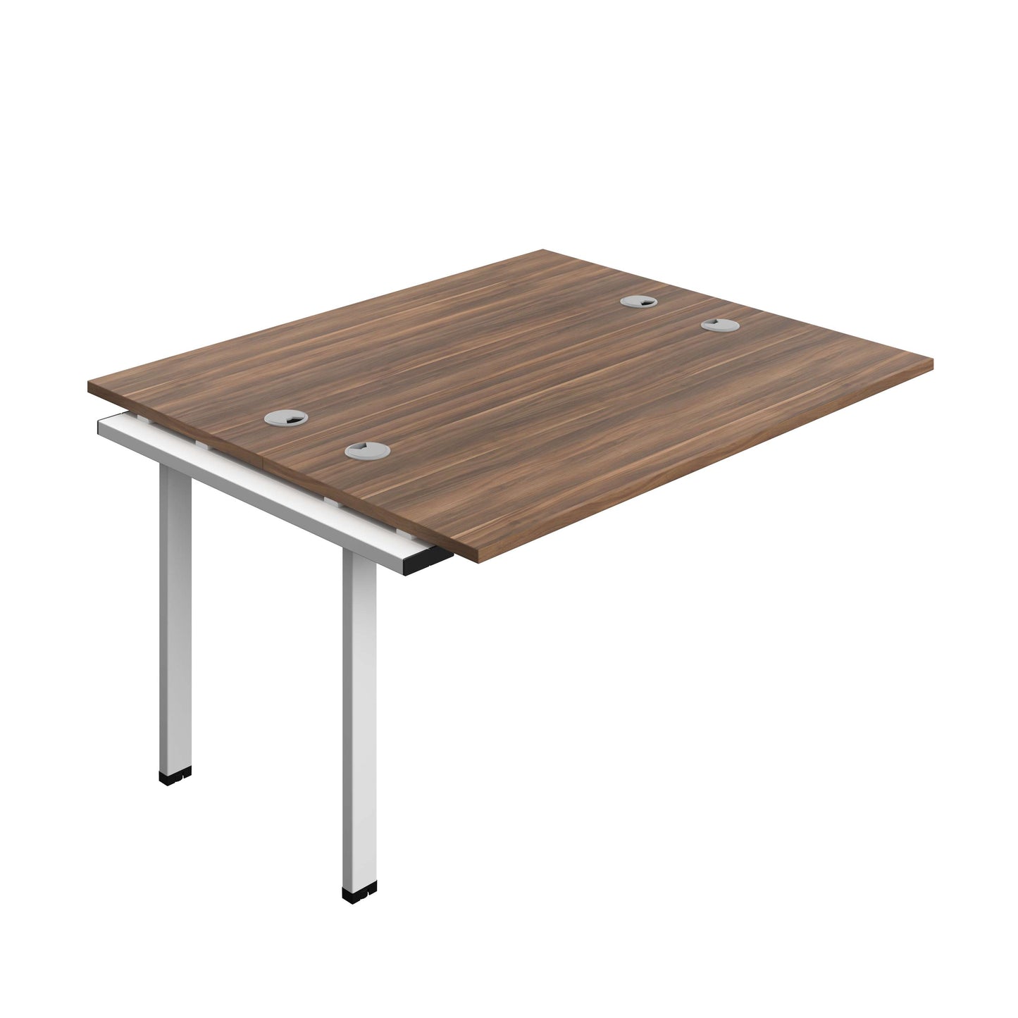 Synergy Bench Extension with Cable Ports: 2 Person (FSC) : 1400 | 700 | Dark Walnut/White