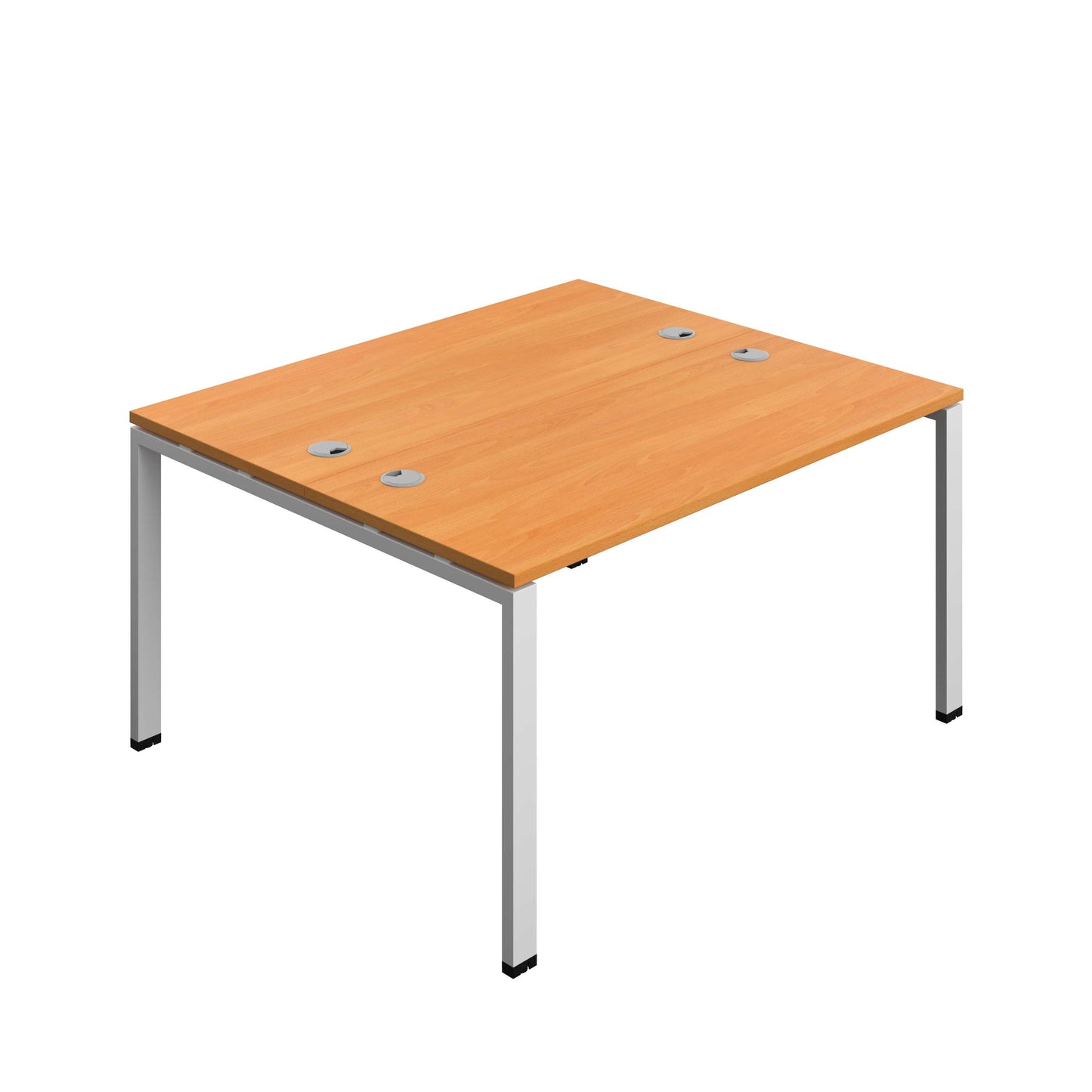 Synergy Bench with Cable Ports: 2 Person (FSC) : Goal Post Leg : 1400 | 700 | Beech/Silver