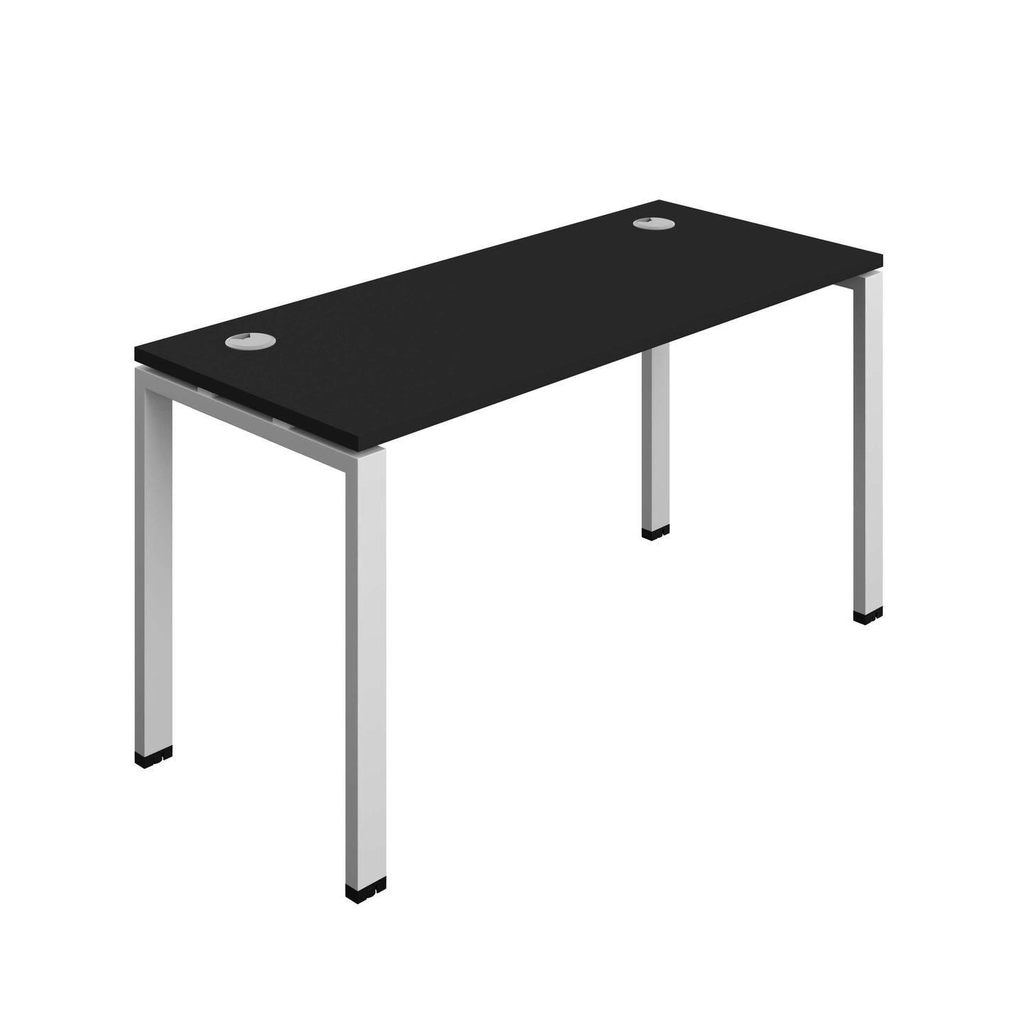 Synergy Bench with Cable Ports: 1 Person (FSC) : Goal Post Leg : 1400 | 700 | Black/Silver