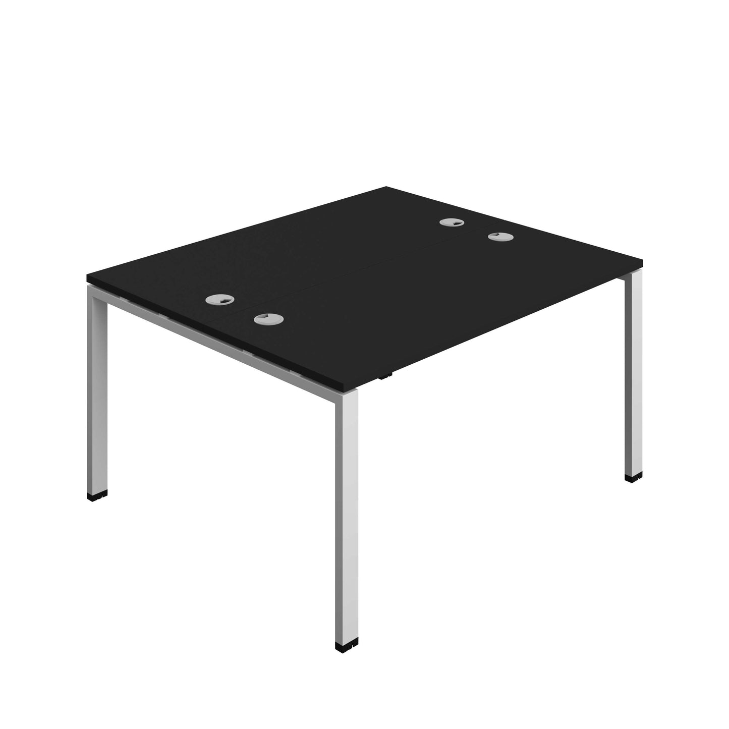 Synergy Bench with Cable Ports: 2 Person (FSC) : Goal Post Leg : 1400 | 700 | Black/Silver