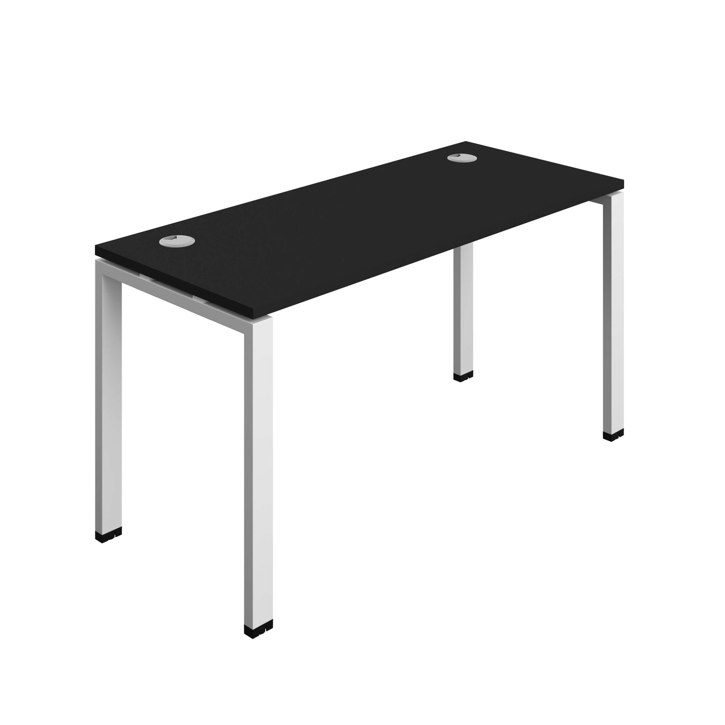 Synergy Bench with Cable Ports: 1 Person (FSC) : Goal Post Leg : 1400 | 700 | Black/White
