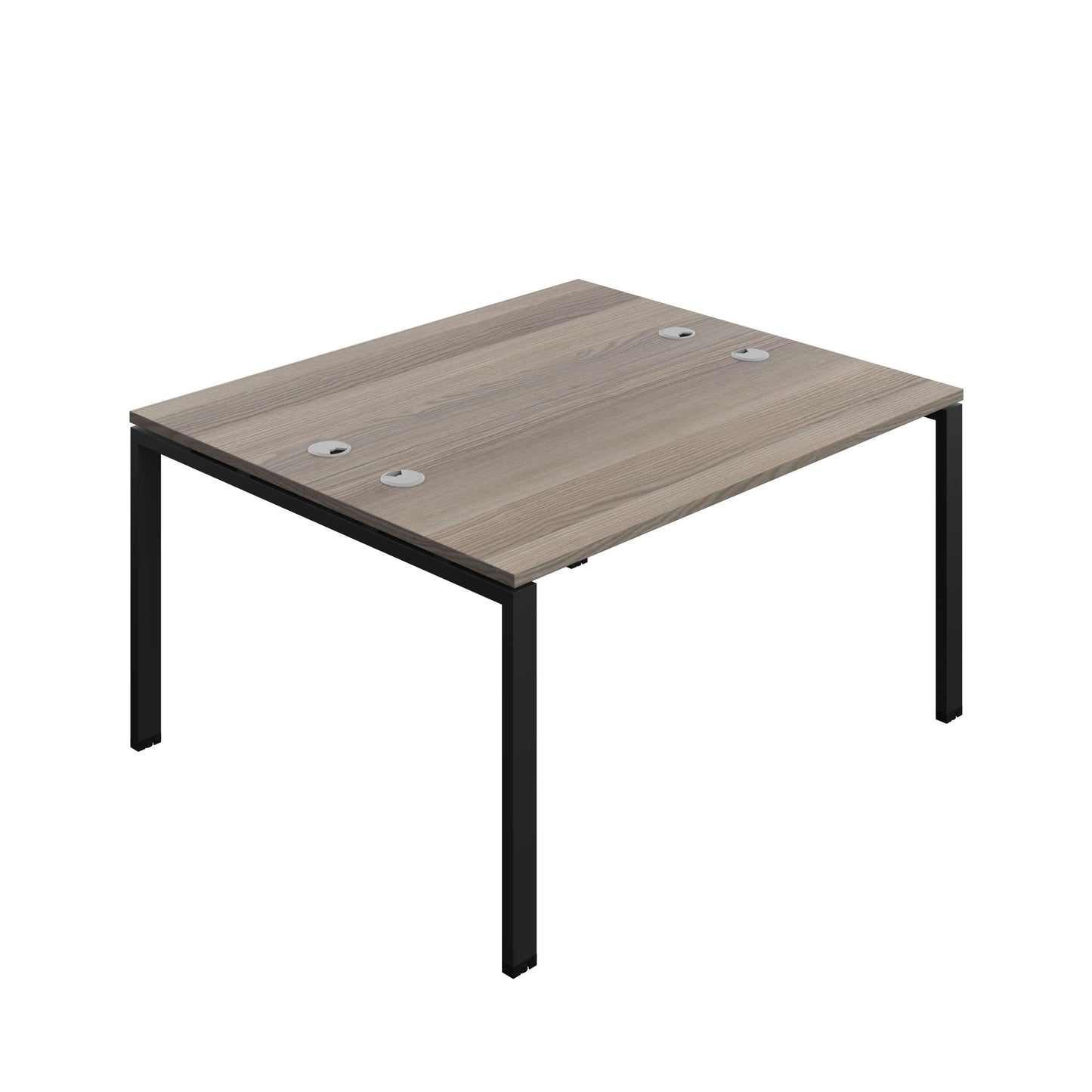 Synergy Bench with Cable Ports: 2 Person (FSC) : Goal Post Leg : 1400 | 700 | Grey Oak/Black