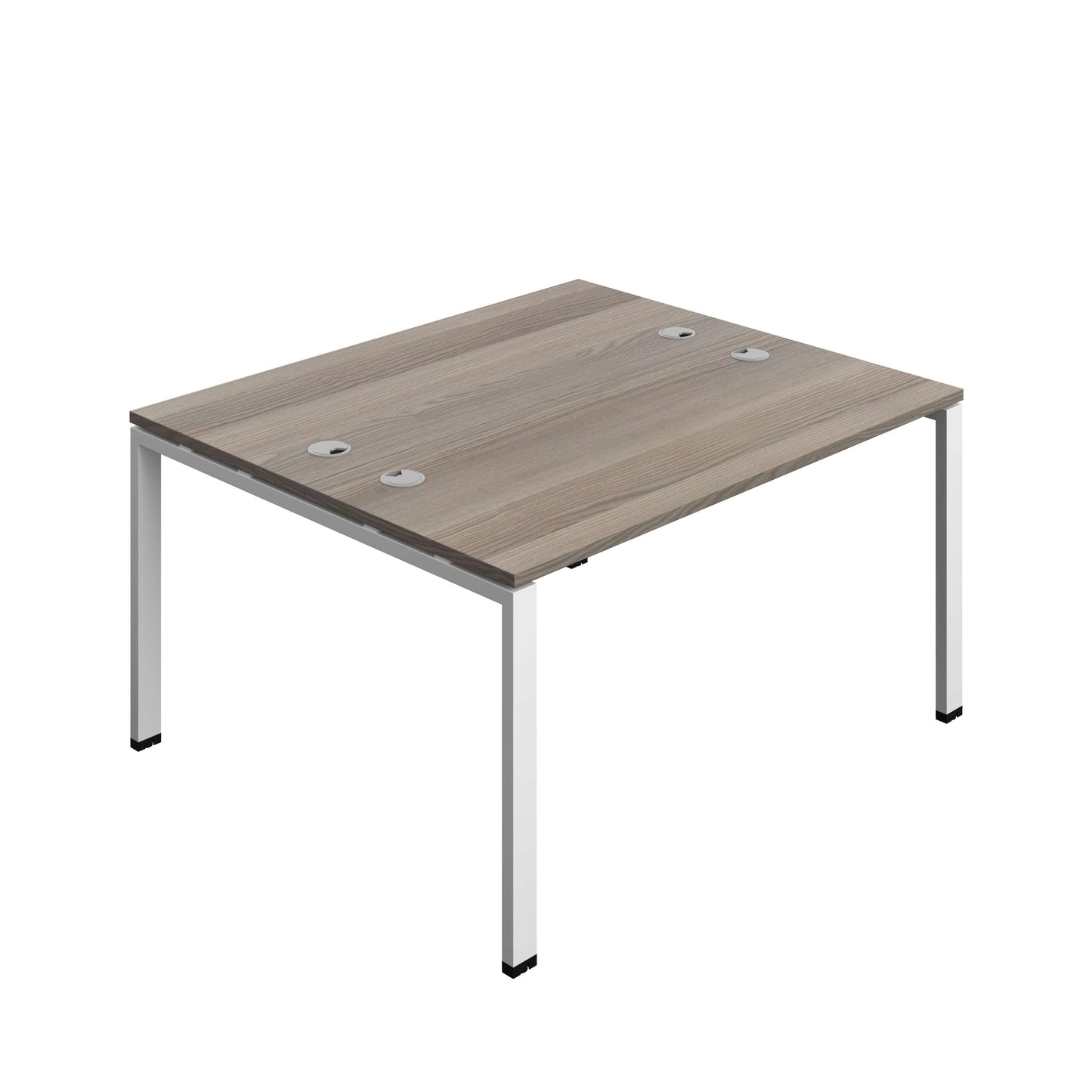Synergy Bench with Cable Ports: 2 Person (FSC) : Goal Post Leg : 1400 | 700 | Grey Oak/White