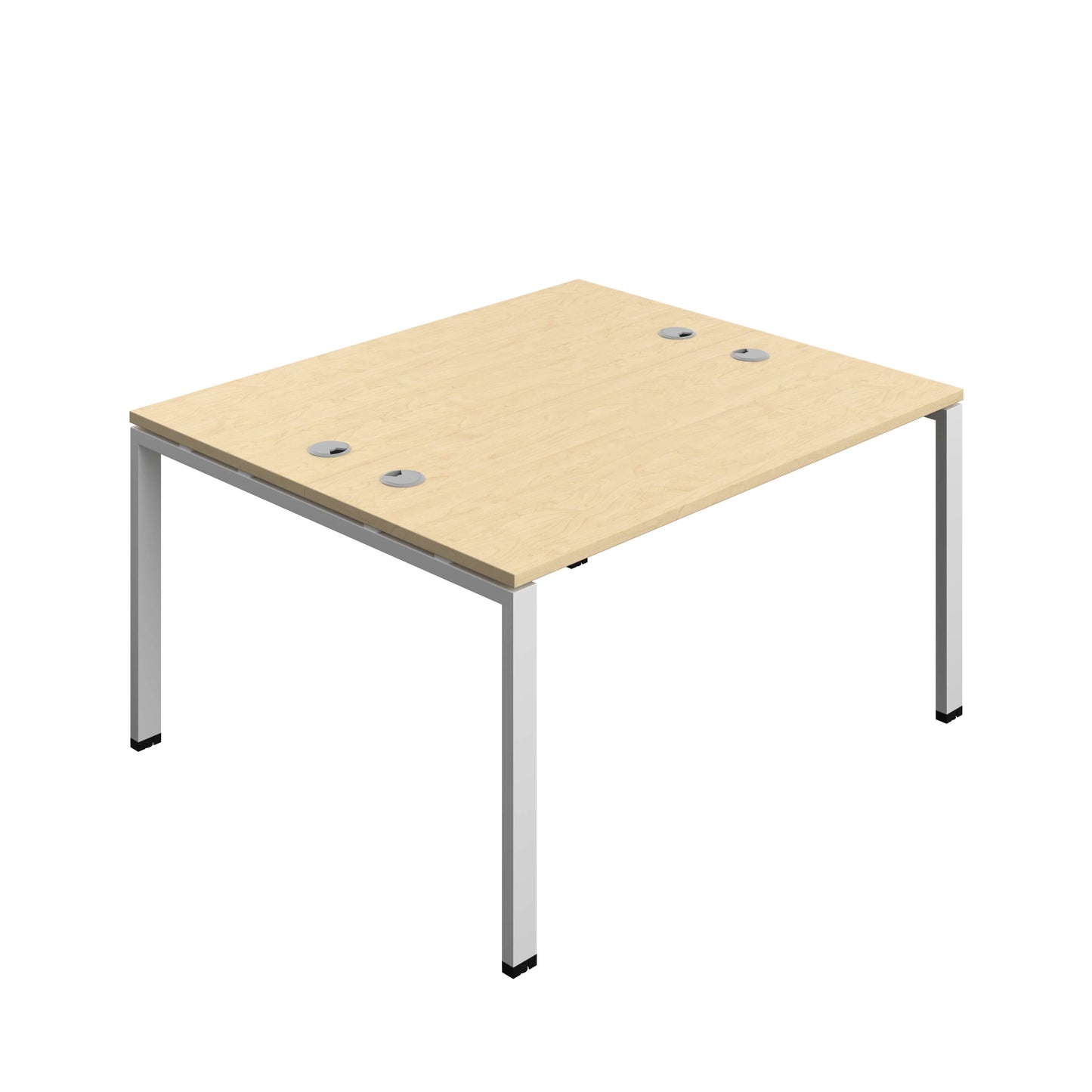 Synergy Bench with Cable Ports: 2 Person (FSC) : Goal Post Leg : 1400 | 700 | Maple/Silver