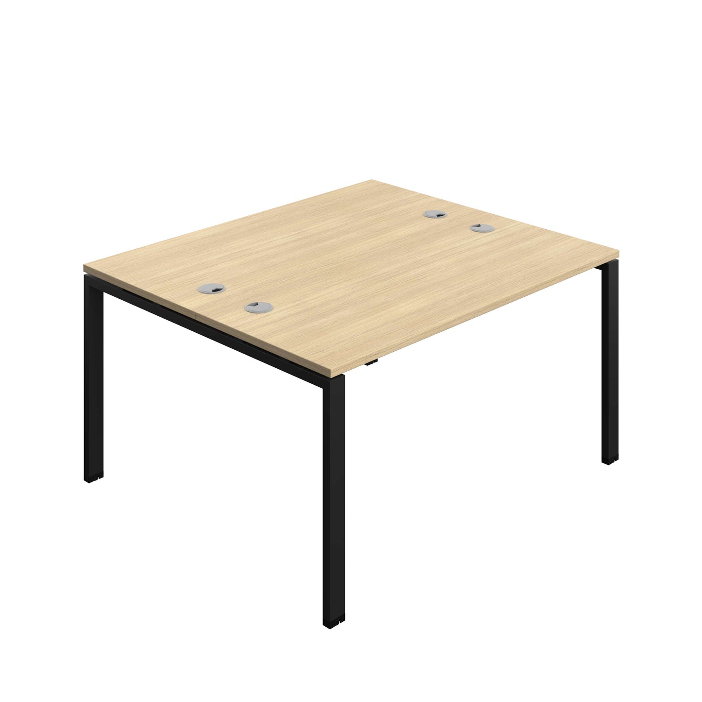 Synergy Bench with Cable Ports: 2 Person (FSC) : Goal Post Leg : 1400 | 700 | Nova Oak/Black