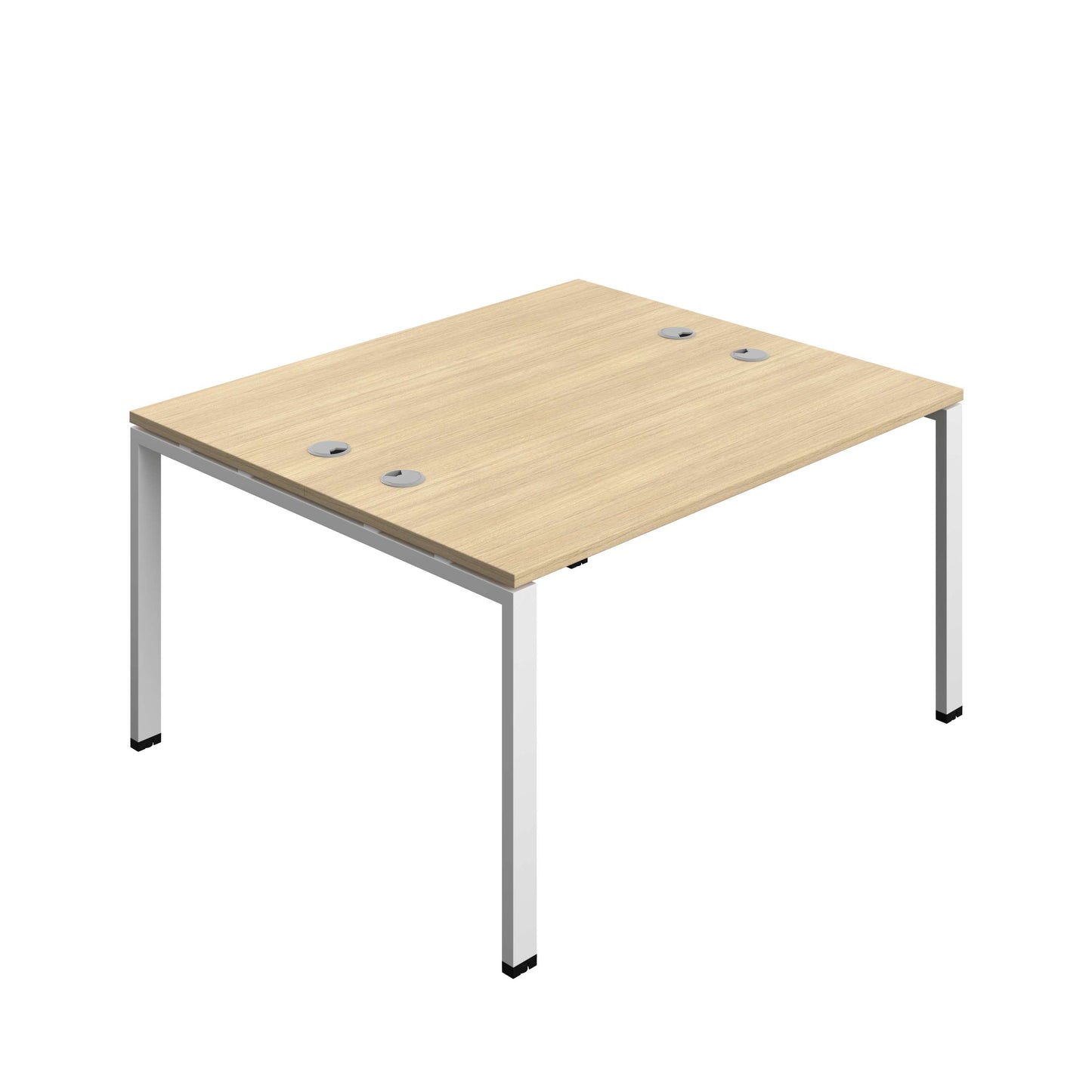 Synergy Bench with Cable Ports: 2 Person (FSC) : Goal Post Leg : 1400 | 700 | Nova Oak/White