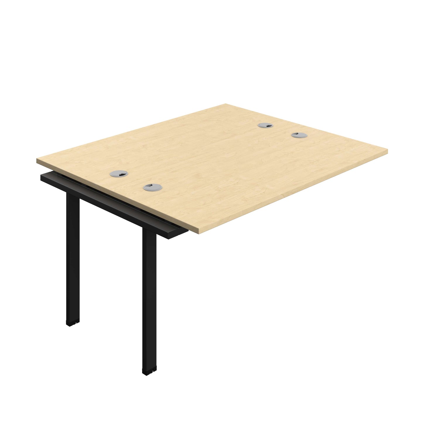 Synergy Bench Extension with Cable Ports: 2 Person (FSC) : 1400 | 700 | Maple/Black