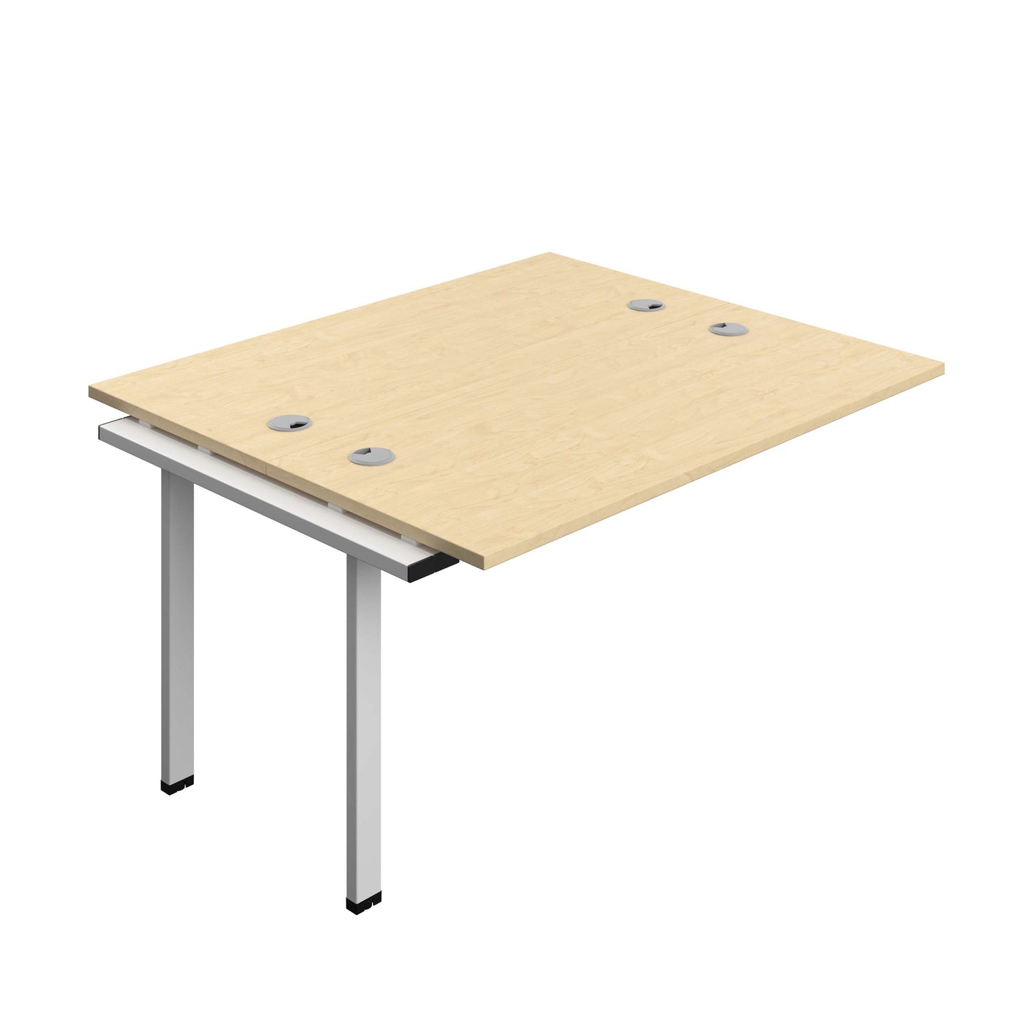 Synergy Bench Extension with Cable Ports: 2 Person (FSC) : 1400 | 700 | Maple/Silver