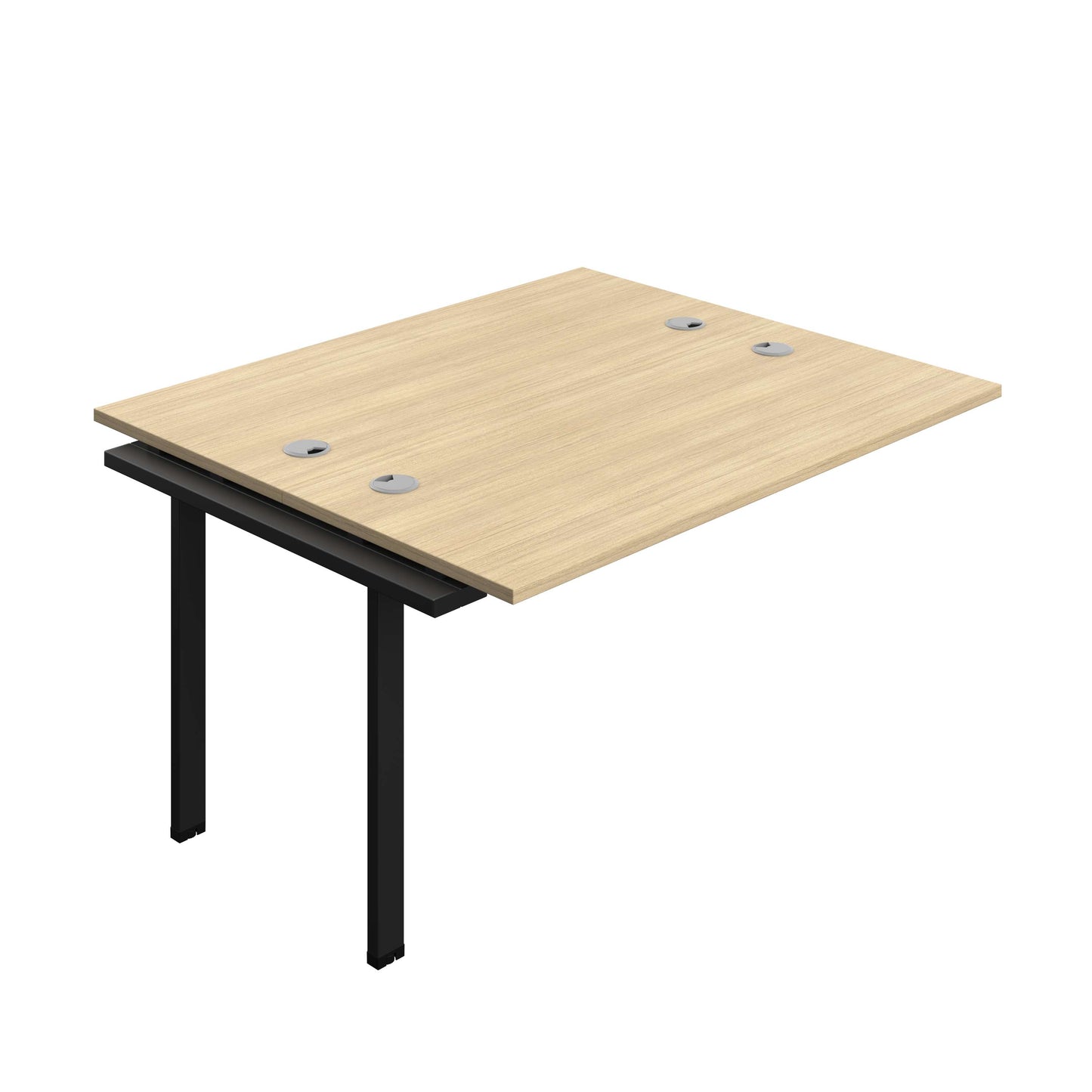 Synergy Bench Extension with Cable Ports: 2 Person (FSC) : 1400 | 700 | Nova Oak/Black